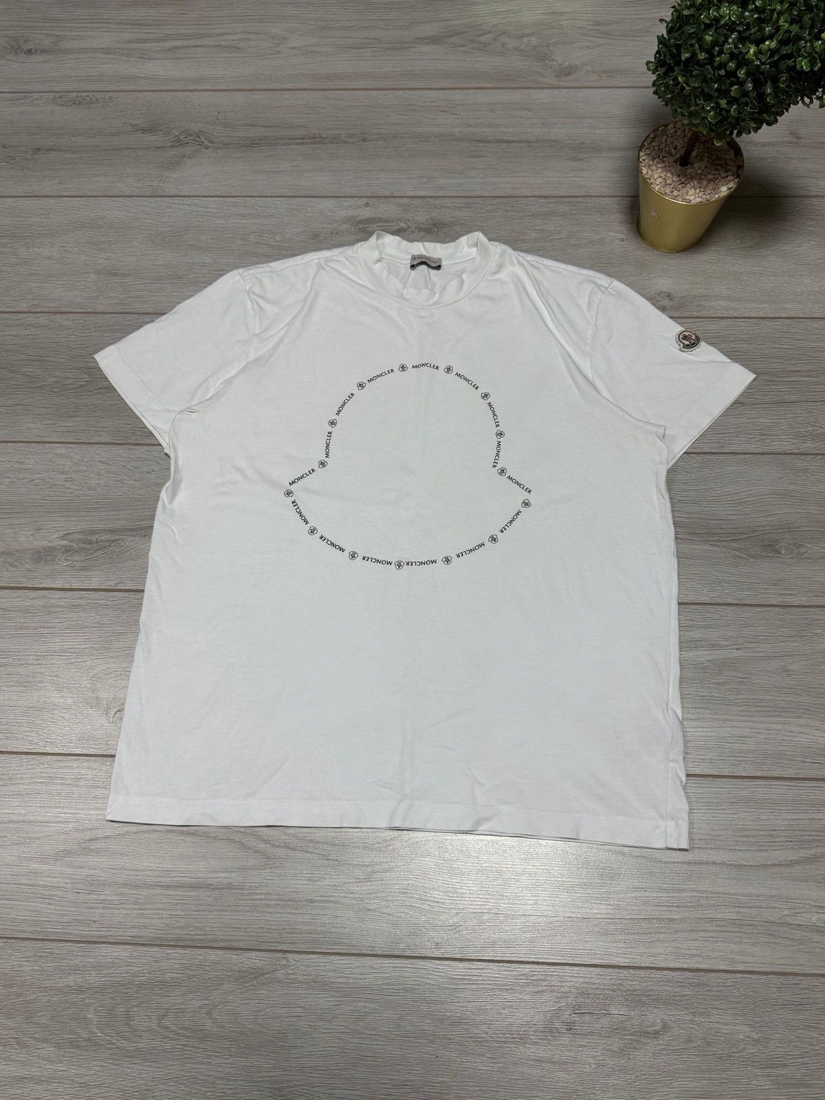 Moncler Moncler tee shirt big logo monogram Size US XXL / EU 58 / 5 - 1 Thumbnail
