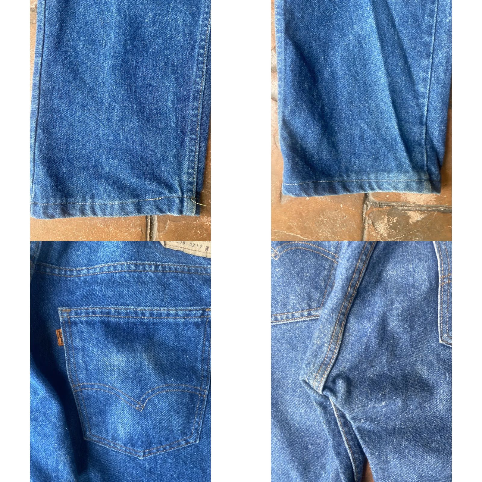 Levi's VINTAGE Levi's 575 Orange Tab Jeans Men's 36x32 Distressed Bootcut Denim Blue 80s Mens Size US 36 / EU 52 - 9 Thumbnail