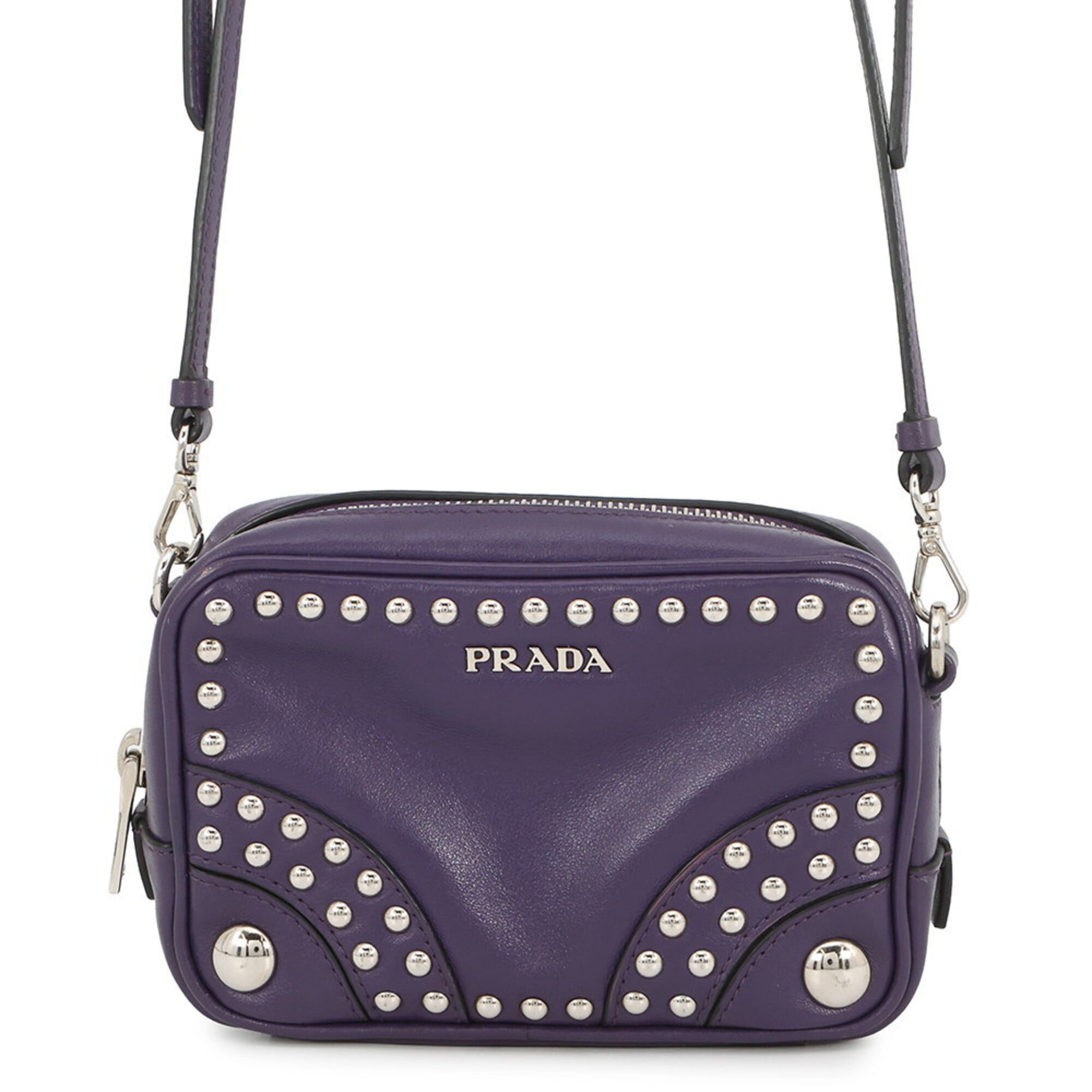 Prada Prada Shoulder Bag Camera Studded Leather 1N1674 PRADA Handbag Size ONE SIZE - 1 Thumbnail