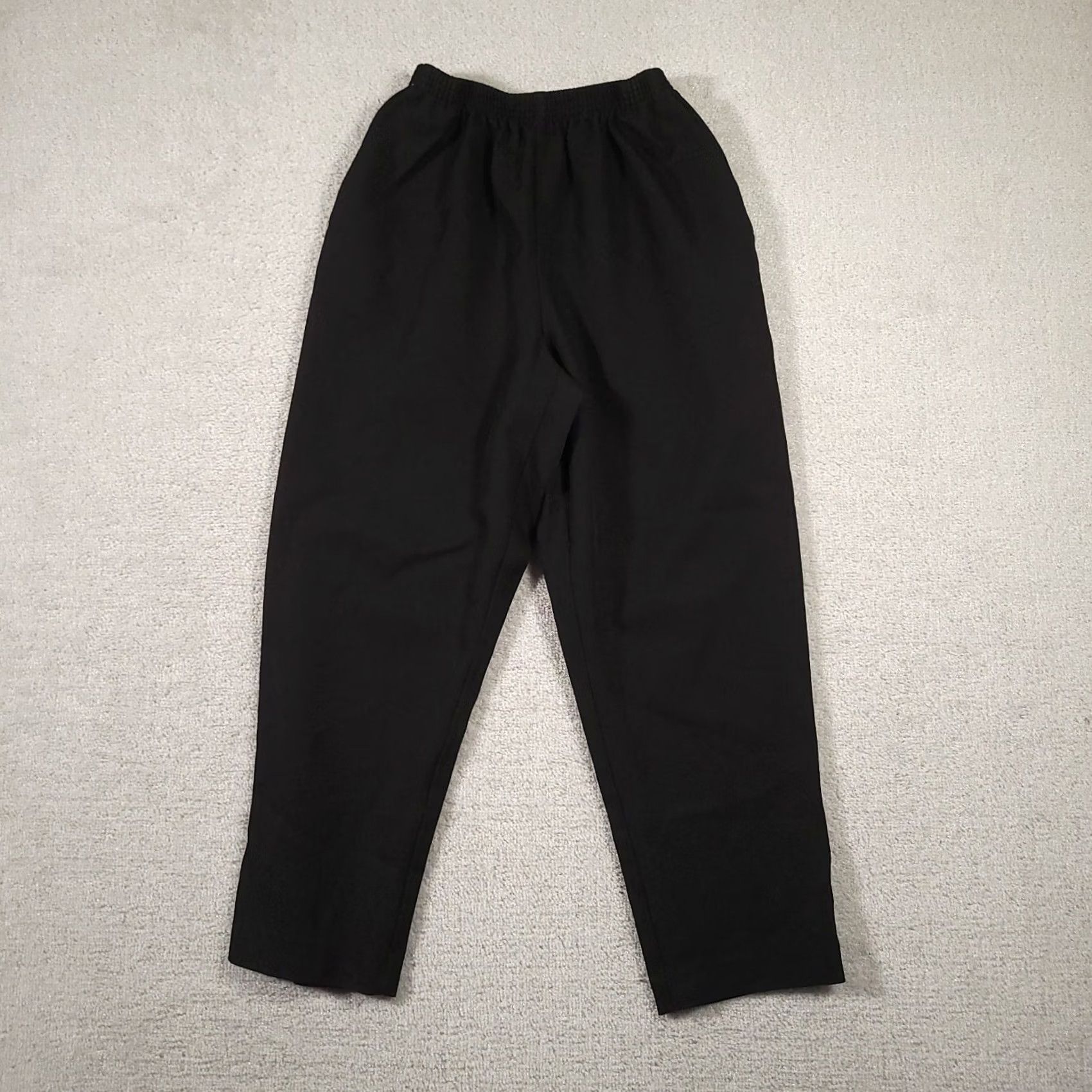 Vintage VINTAGE Alfred Dunner Pants Women's 12 Black High Rise Straight 24x27 USA Pull On Classic Size 34" / US 12 / IT 48 - 2 Thumbnail