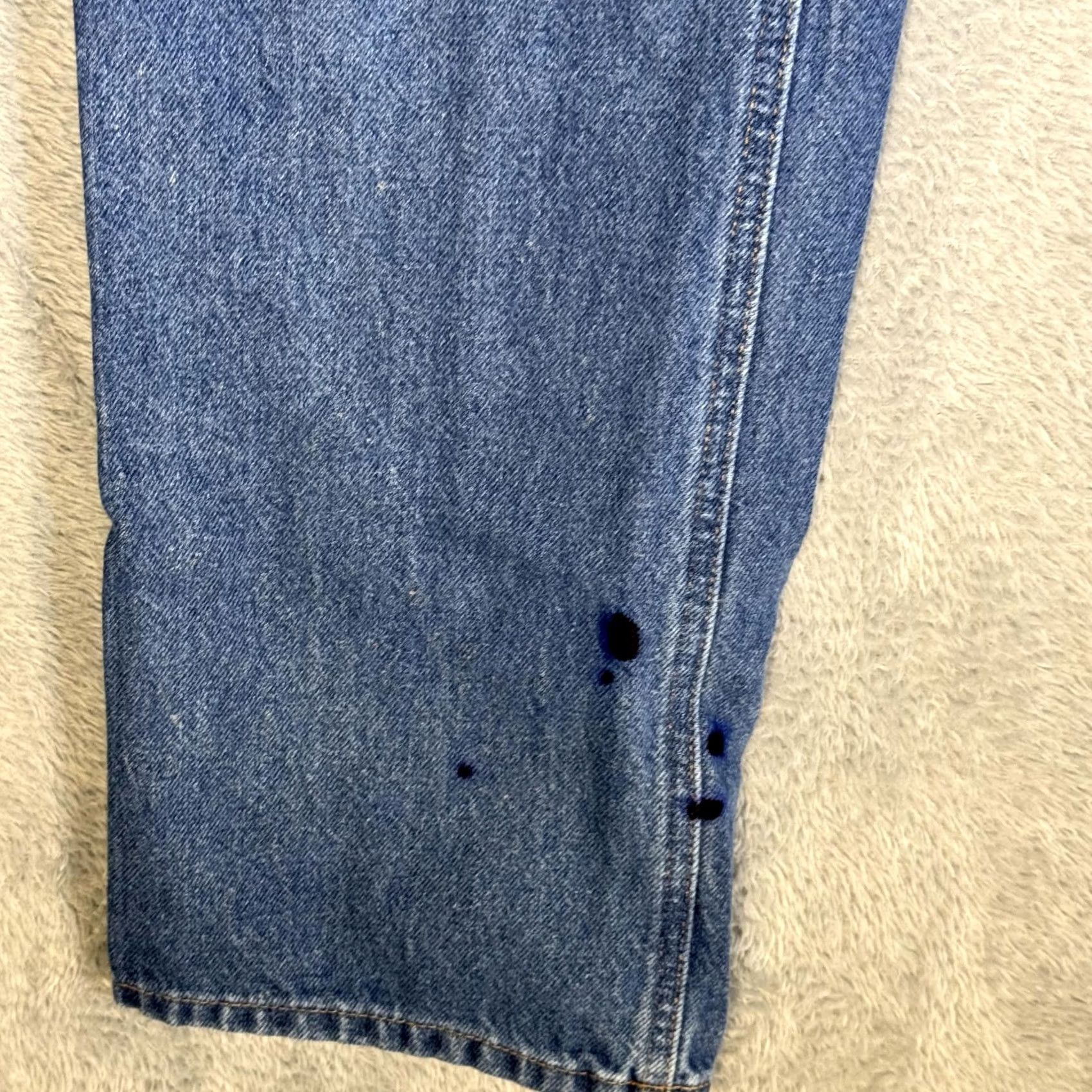 Carhartt VINTAGE Carhartt Jeans Mens 29x30 Blue Relaxed Fit Straight Leg Workwear Denim Zip Fly Size US 29 - 3 Thumbnail