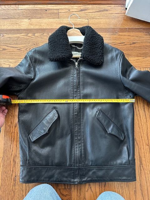 Sandro Sandro Pilot Leather Jacket w/ Shearling Collar Size US L / EU 52-54 / 3 - 13 Thumbnail