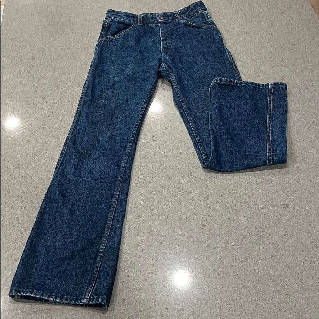 Sears Vintage 70’s Sears Dark Blue Bootcut Women’s Jeans Size 30" / US 8 / IT 44 - 1 Thumbnail