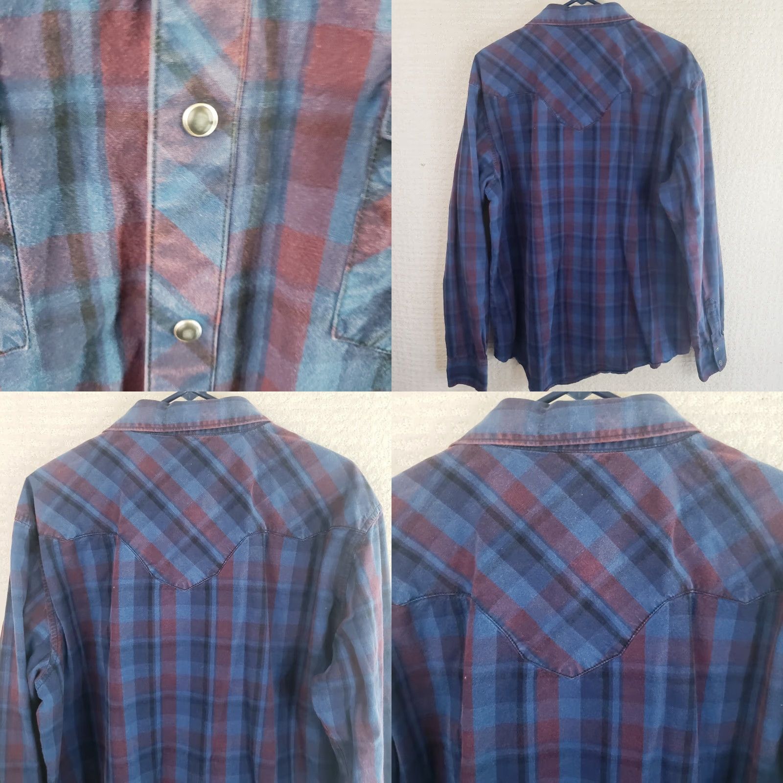 Wrangler VINTAGE Wrangler Retro Premium Shirt Men 2XL Blue Plaid Pearl Snap Western 90s Cowboy Casual Mens Size US XXL / EU 58 / 5 - 8 Thumbnail