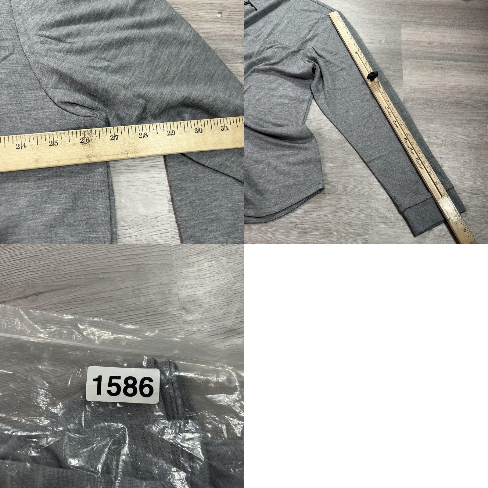 Vintage BYLT Premium Basics Polo Shirt Mens 3XL Heather Gray Wool Long Sleeve Shirt Size US XXL / EU 58 / 5 - 8 Thumbnail
