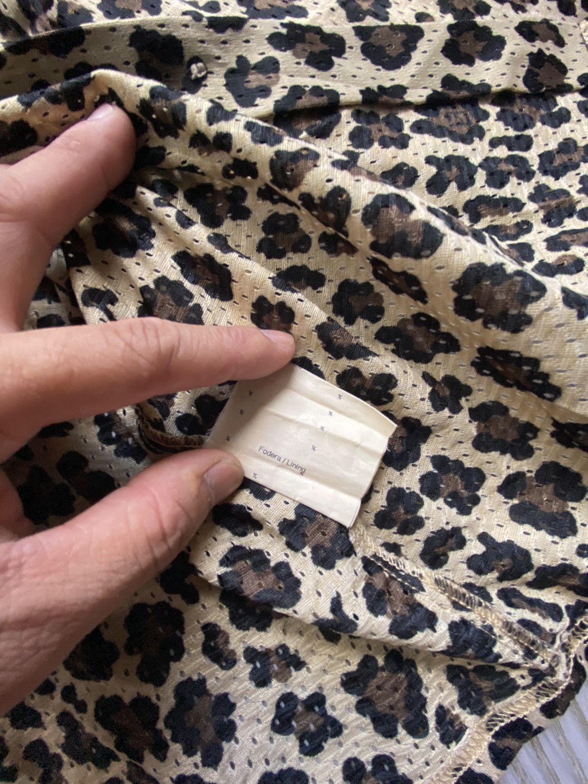 Fendi Vintage 90’s FENDI leopard print mesh button down shirt Size XS / US 0-2 / IT 36-38 - 9 Thumbnail