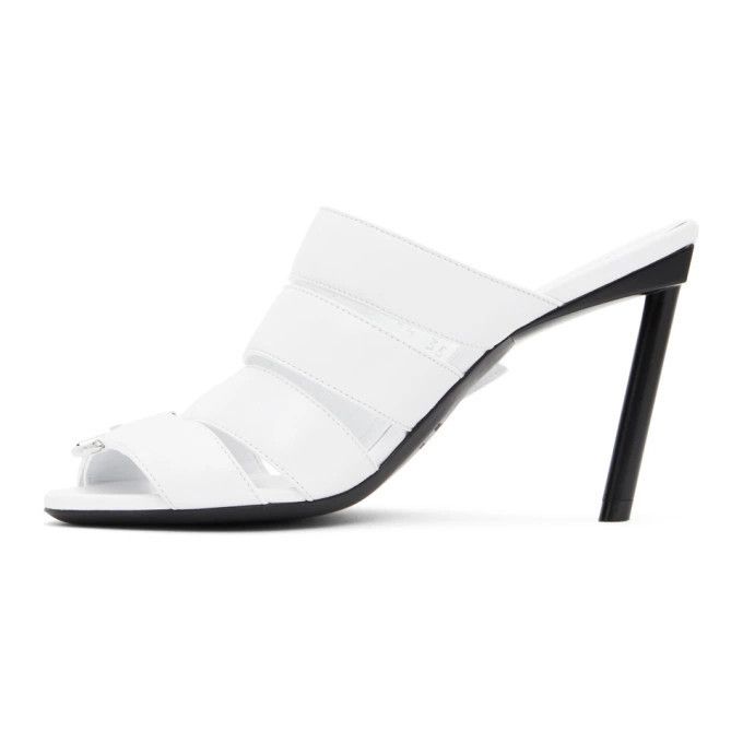 Balenciaga o1y0625 Leather Mules in White Size US 6 / IT 36 - 2 Thumbnail