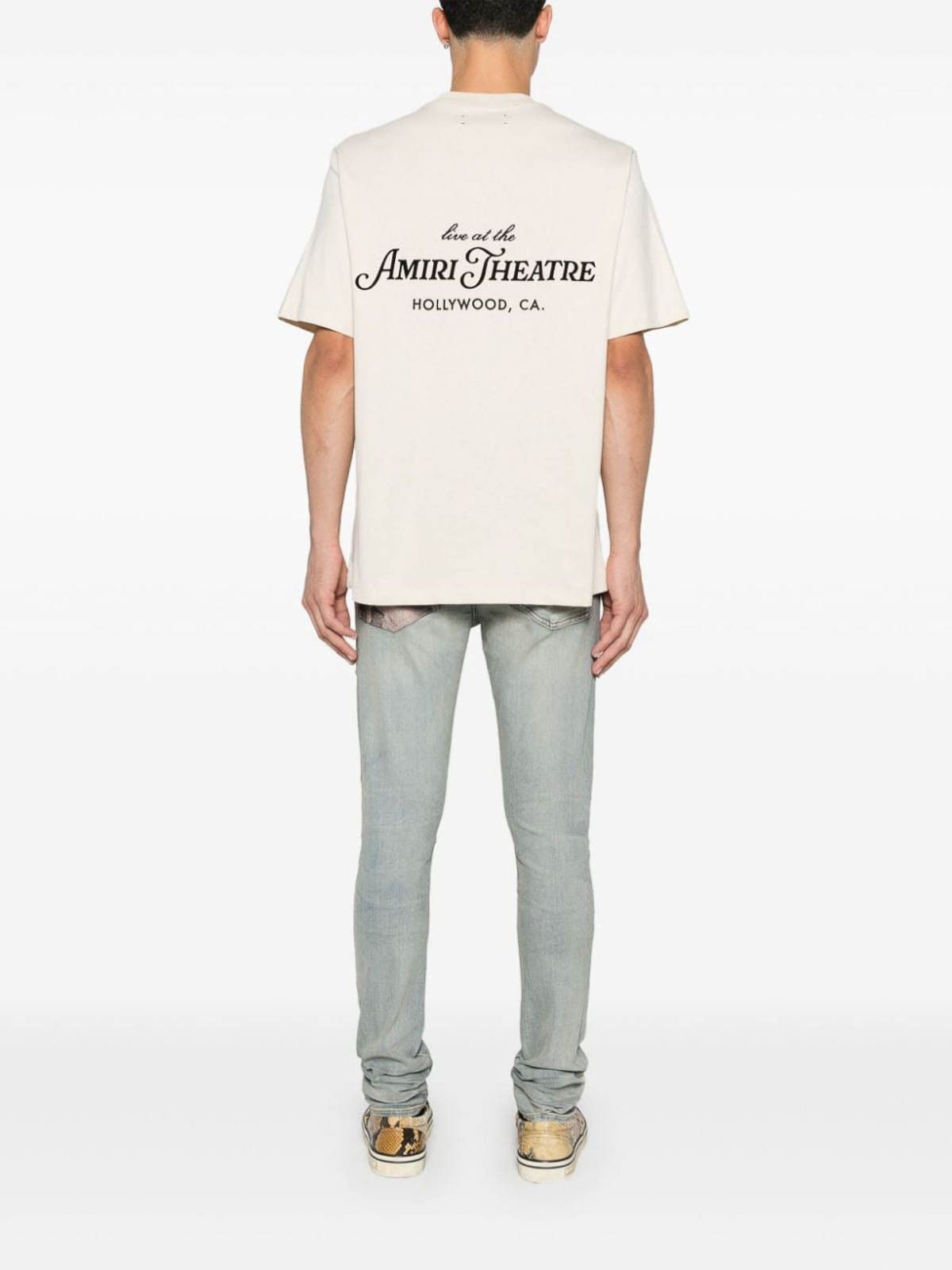Amiri o1orln1025 Theatre T-Shirt in Ivory Size US XL / EU 56 / 4 - 5 Thumbnail