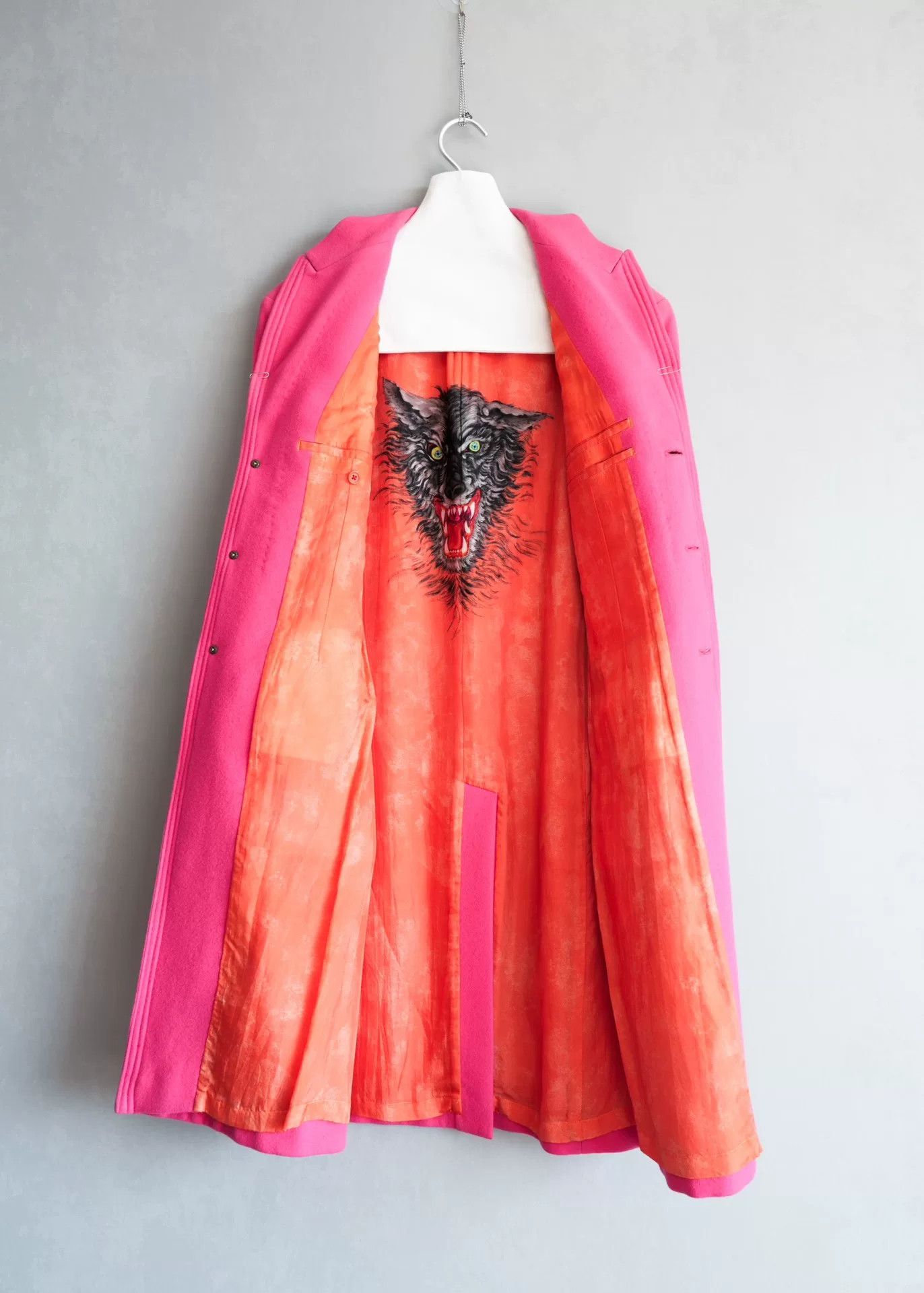 Yohji Yamamoto Yohji Yamamoto Pink Wolf Print Coat Size S / US 4 / IT 40 - 1 Thumbnail