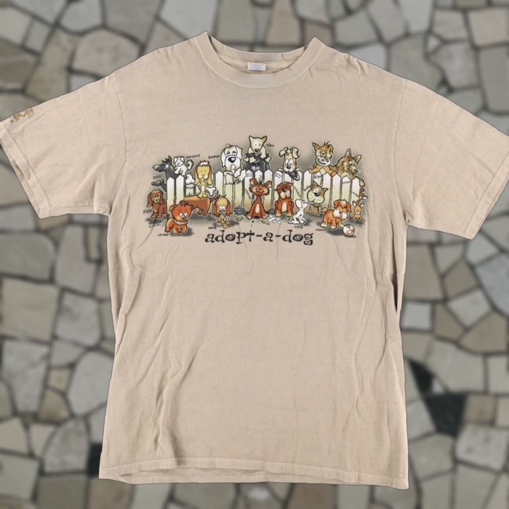 Vintage Crazy Shirt Adopt a Dog Solid T-Shirt Stone Men's L Shirt Mens L Stone Adopt a Dog Solid T-Shirt Crazy Shirt Size US L / EU 52-54 / 3 - 1 Thumbnail