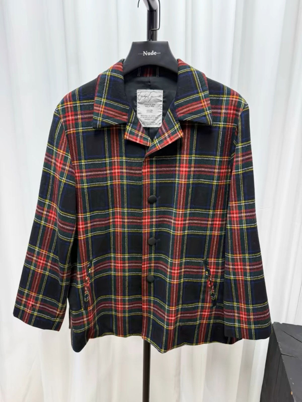 Yohji Yamamoto 90s Yohji Yamamoto plaid blazer Size 46R - 1 Thumbnail