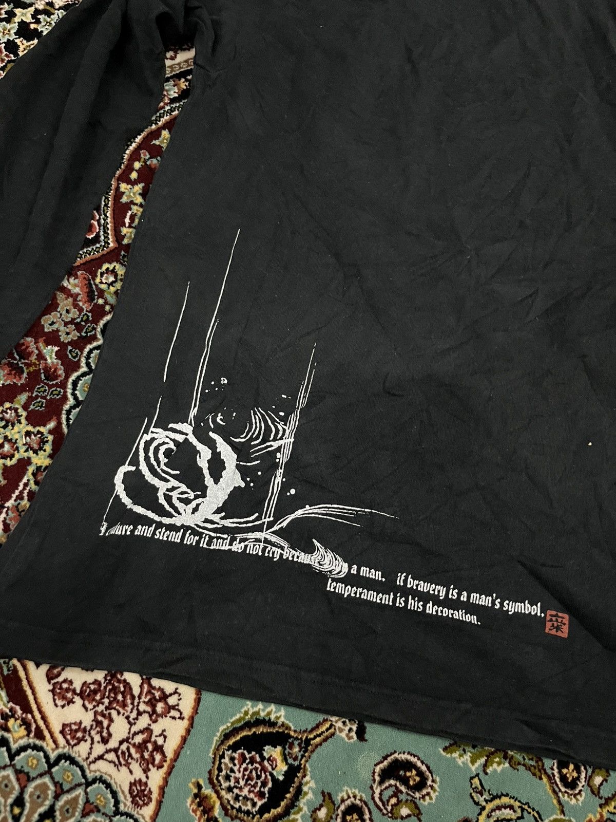 Addaptation Japan 💥Fly Beans Koi Fish Sukajan Tee Size US M / EU 48-50 / 2 - 11 Thumbnail