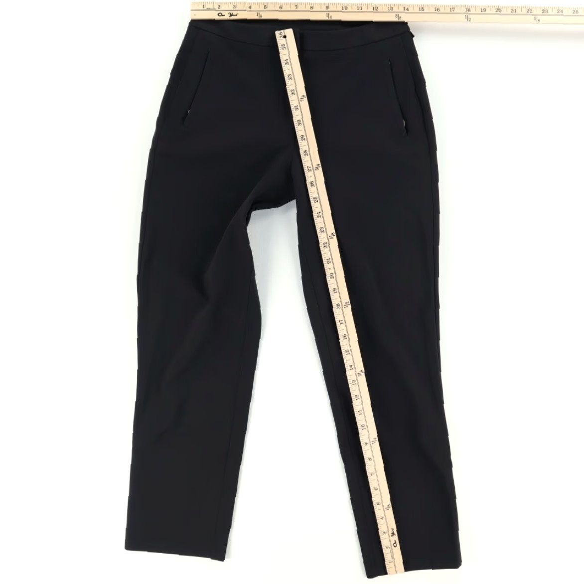 Lululemon Lululemon Black Women's 9 On the Move Nylon Woven Chino Pants - Stretch Activewear Regular Fit Casual Trousers Pants Womens 9 Black (Claire) Size 30" / US 8 / IT 44 - 3 Thumbnail