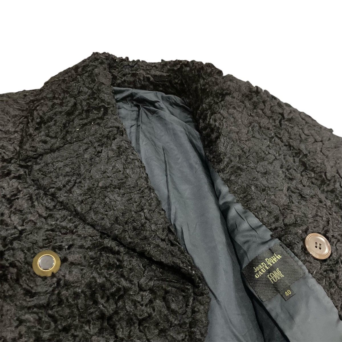 Jean Paul Gaultier DISTRESSED JEAN PAUL GAULTIER FEMME FAUX FUR JACKET Size S / US 4 / IT 40 - 5 Thumbnail