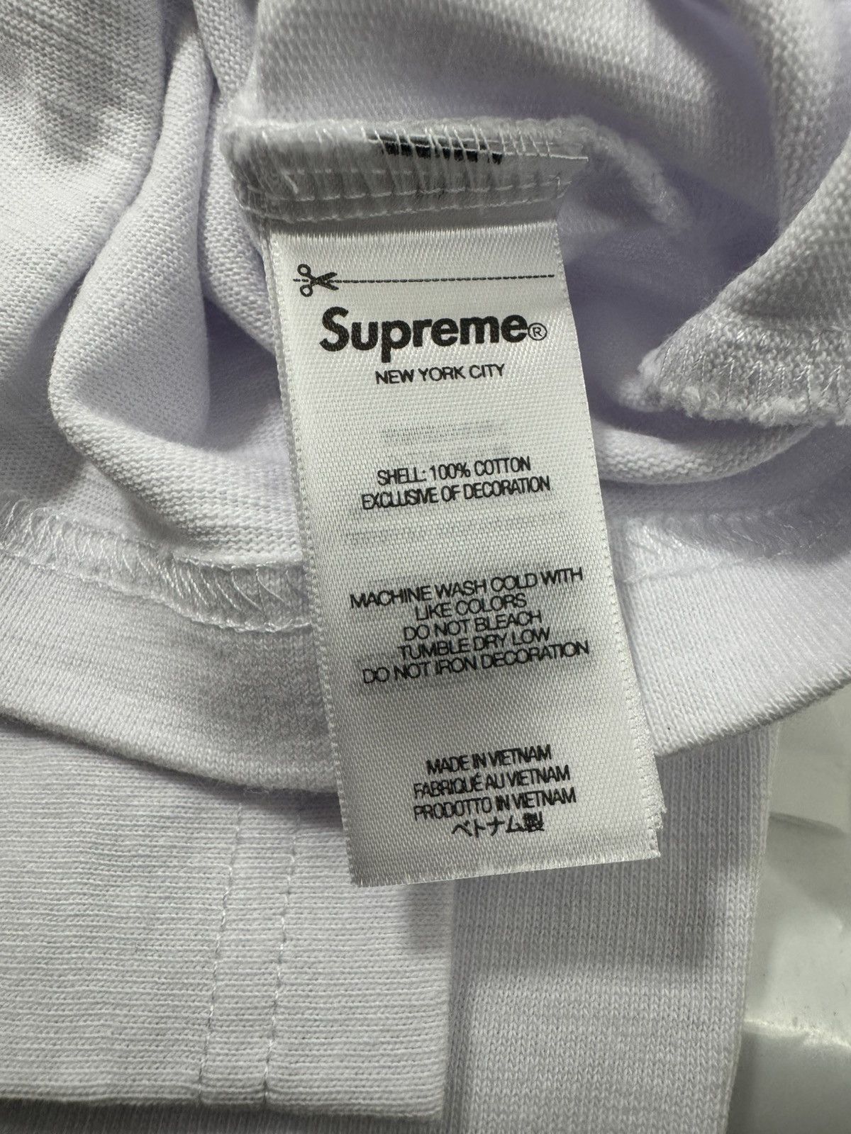 Supreme Supreme S/S Pocket Tee White SS25 Size US L / EU 52-54 / 3 - 5 Thumbnail