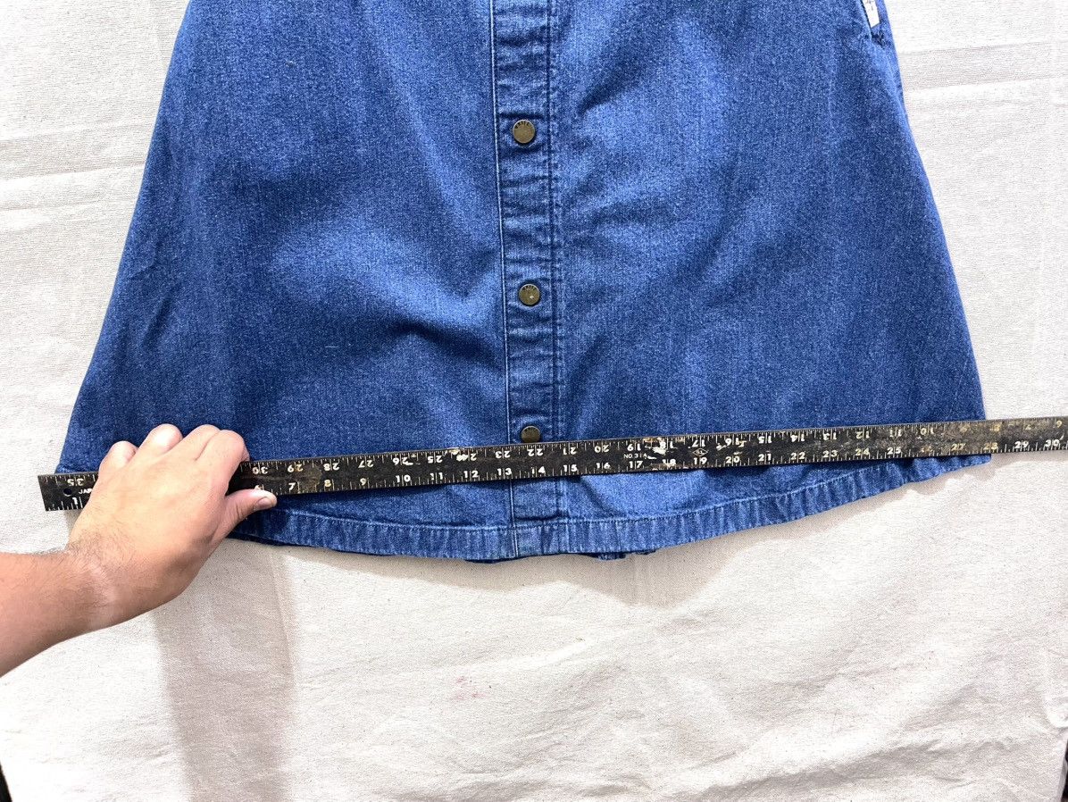 CHOCOOLATE Denim Elastic Waist A Line Faux Button Midi Skirt Size 27" / US 4 / IT 40 - 11 Thumbnail