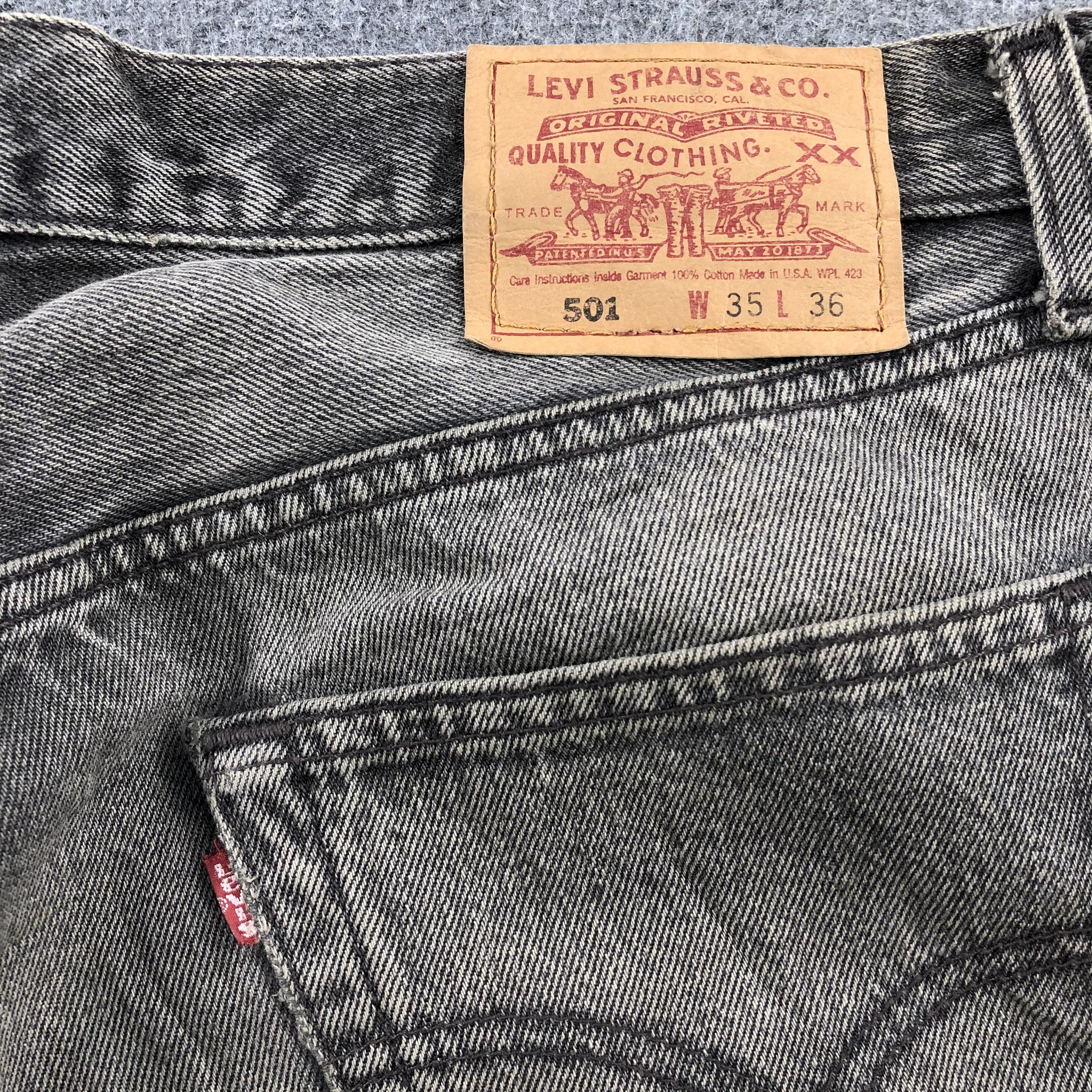 Levi's Vintage 90s Levis 501 Faded Black Jeans-JM1664 Size US 36 / EU 52 - 5 Thumbnail