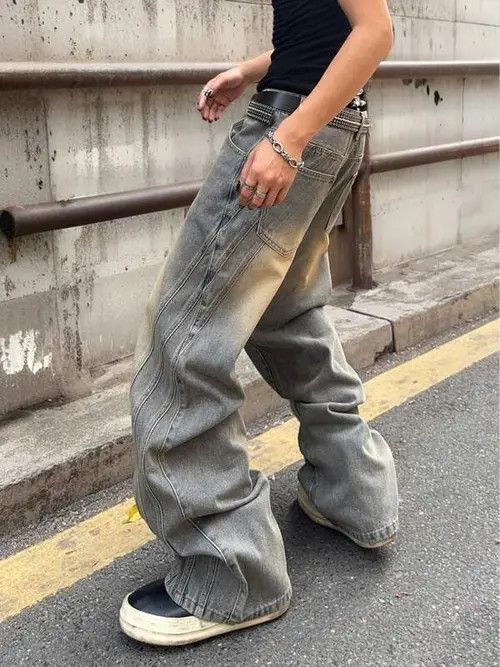 Jean × Vintage Washed Y2k Denim Jeans Skate fit Baggy Size US 30 / EU 46 - 1 Thumbnail
