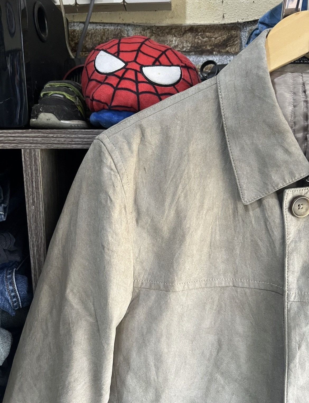 Yohji Yamamoto 🔥Vintage Ined Homme Yohji Yamamoto Suede Jacket Size US S / EU 44-46 / 1 - 5 Thumbnail