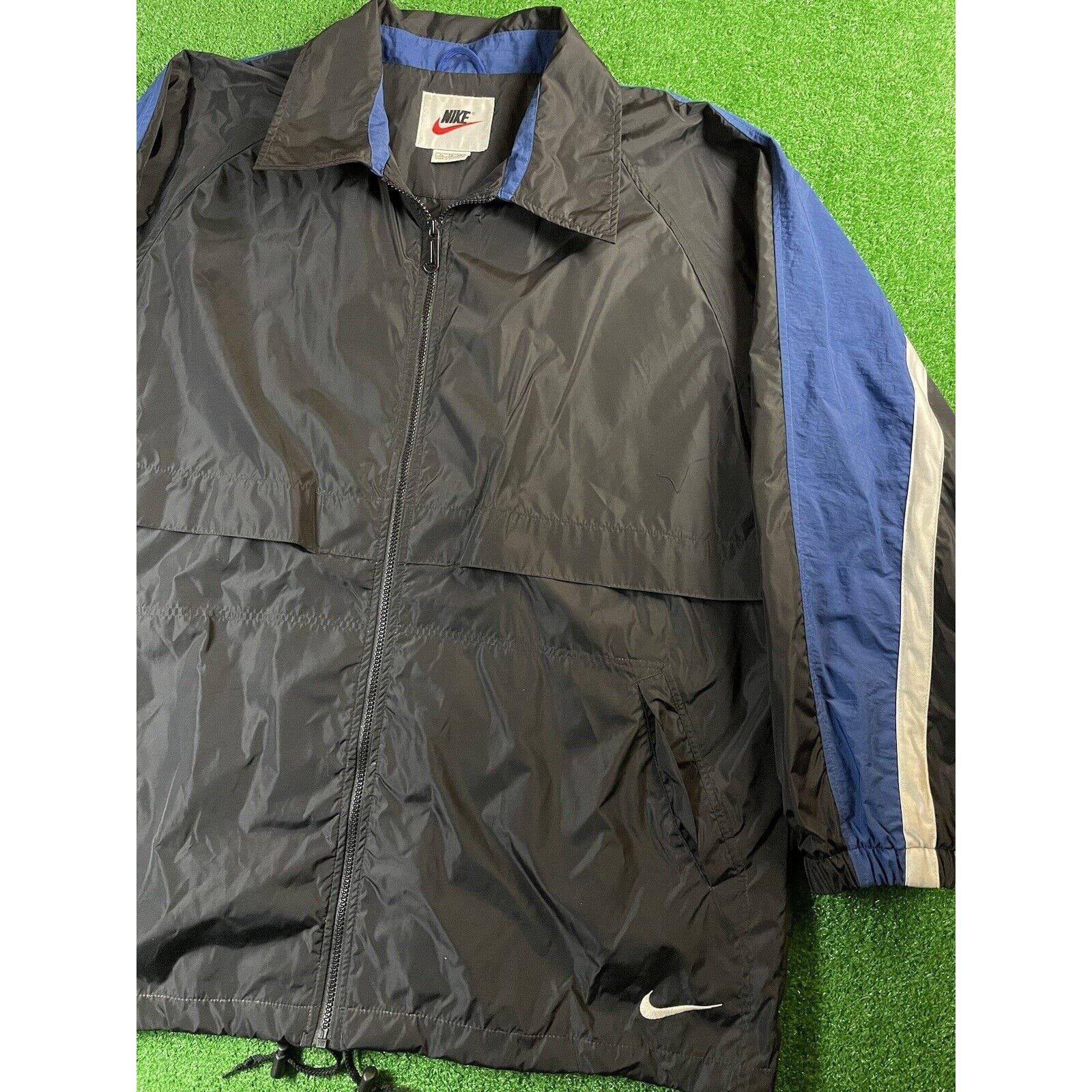 image of Vintage 90's Nike Big Swoosh Black XL Tech Windbreaker Jacket, Men's