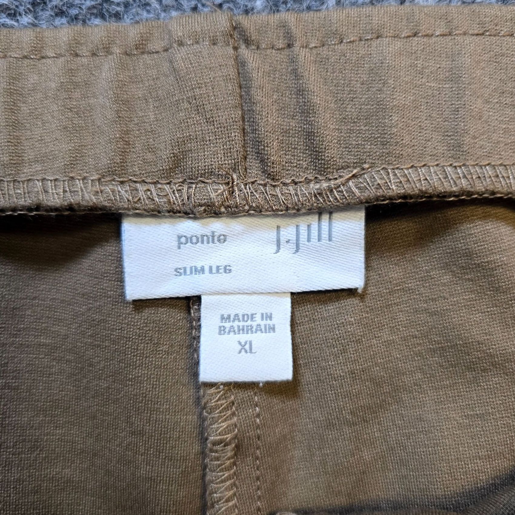 J. Jill J. Jill Pants Women XL Brown Ponte Slim Leg Elastic Waist Casual Capse? Size 26" / US 2 / IT 38 - 3 Thumbnail