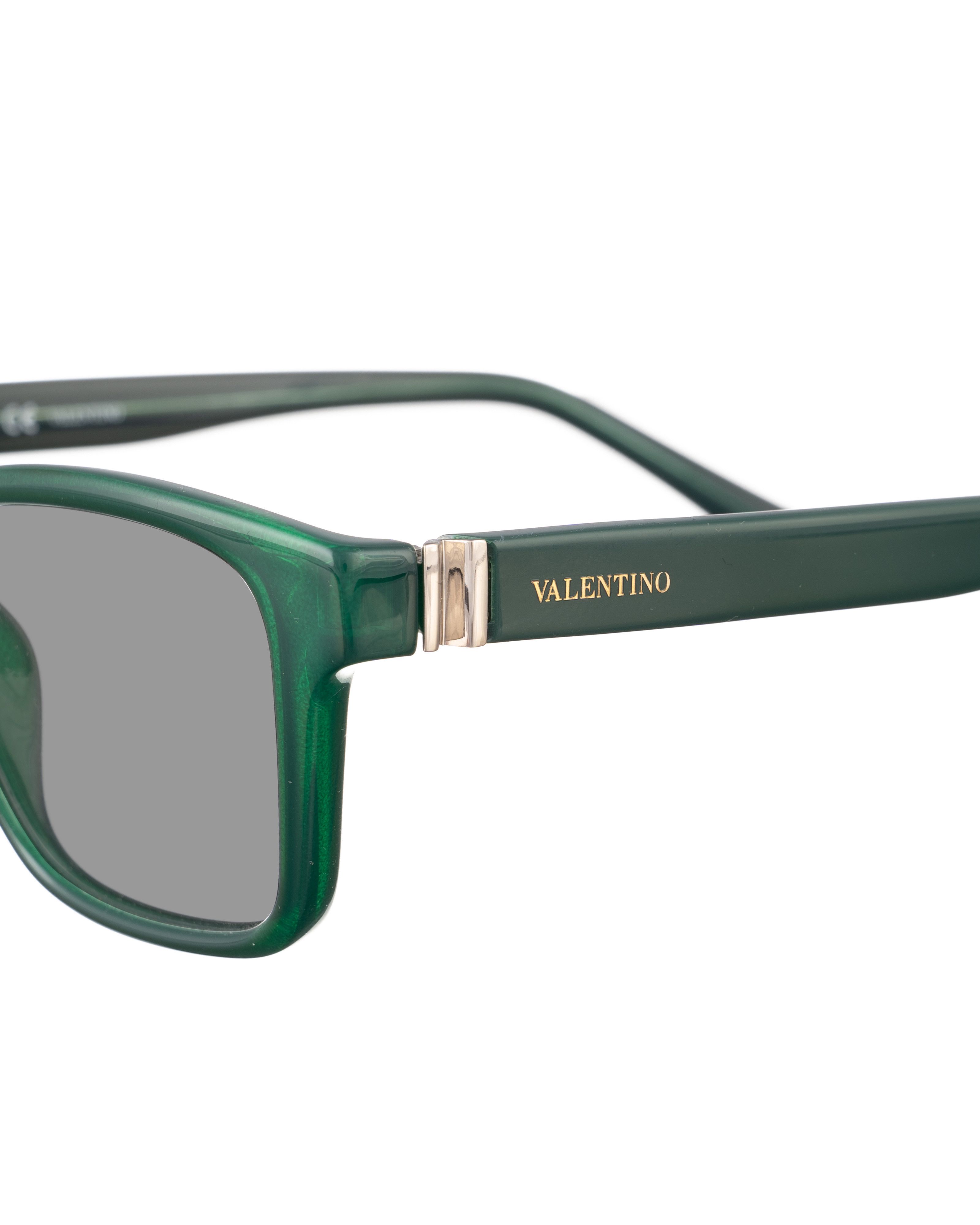 Valentino Valentino 00s Black & Green Nerd Sunglasses Size ONE SIZE - 1 Thumbnail