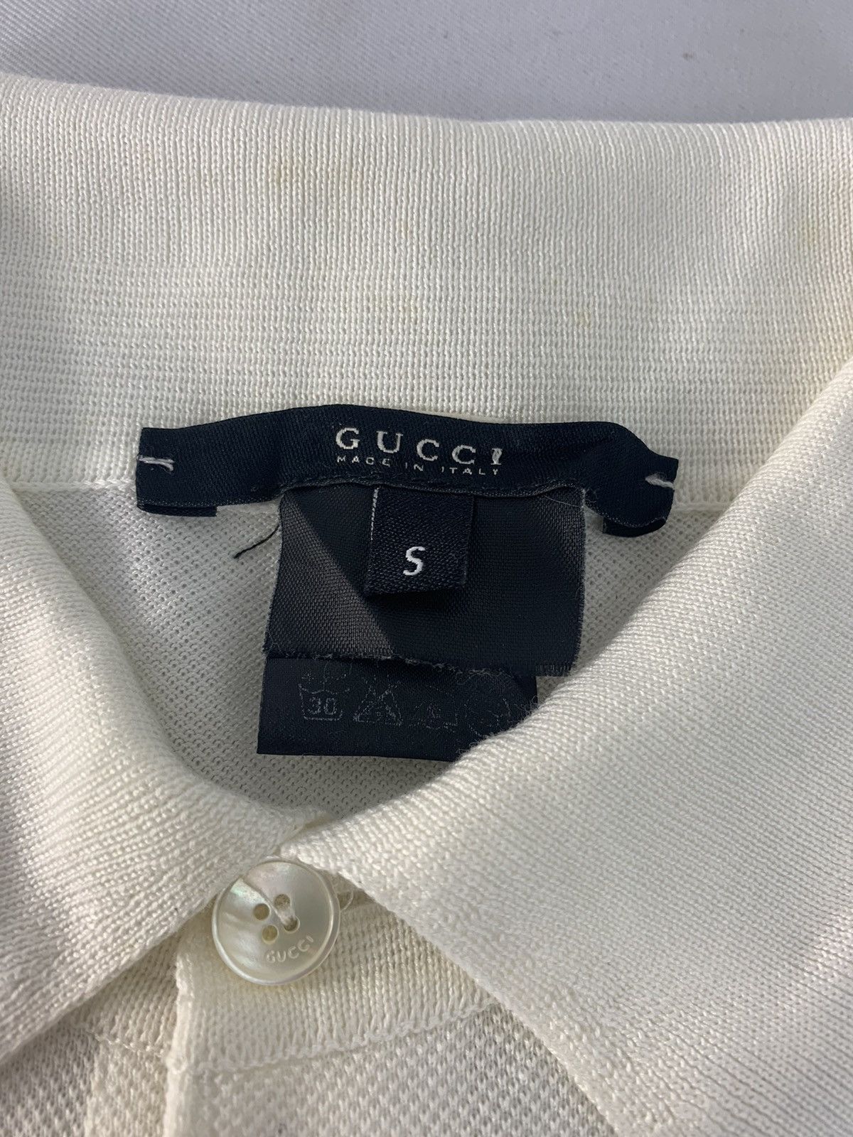 Gucci Hype Gucci White Polo Tee Embroidery G Logo Size US M / EU 48-50 / 2 - 5 Thumbnail