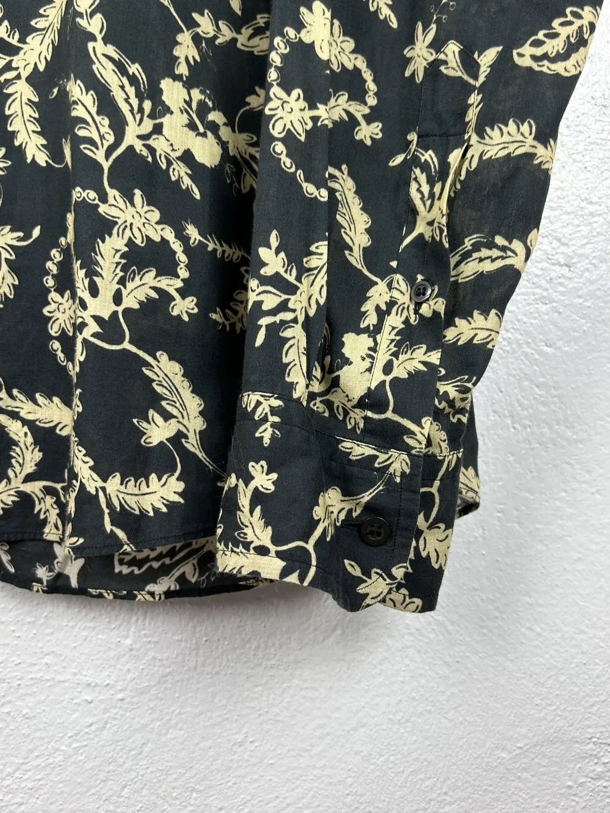 Dries Van Noten Dries Van Noten Floral Leaves Ornament Long Sleeve Shirt Size US L / EU 52-54 / 3 - 3 Thumbnail