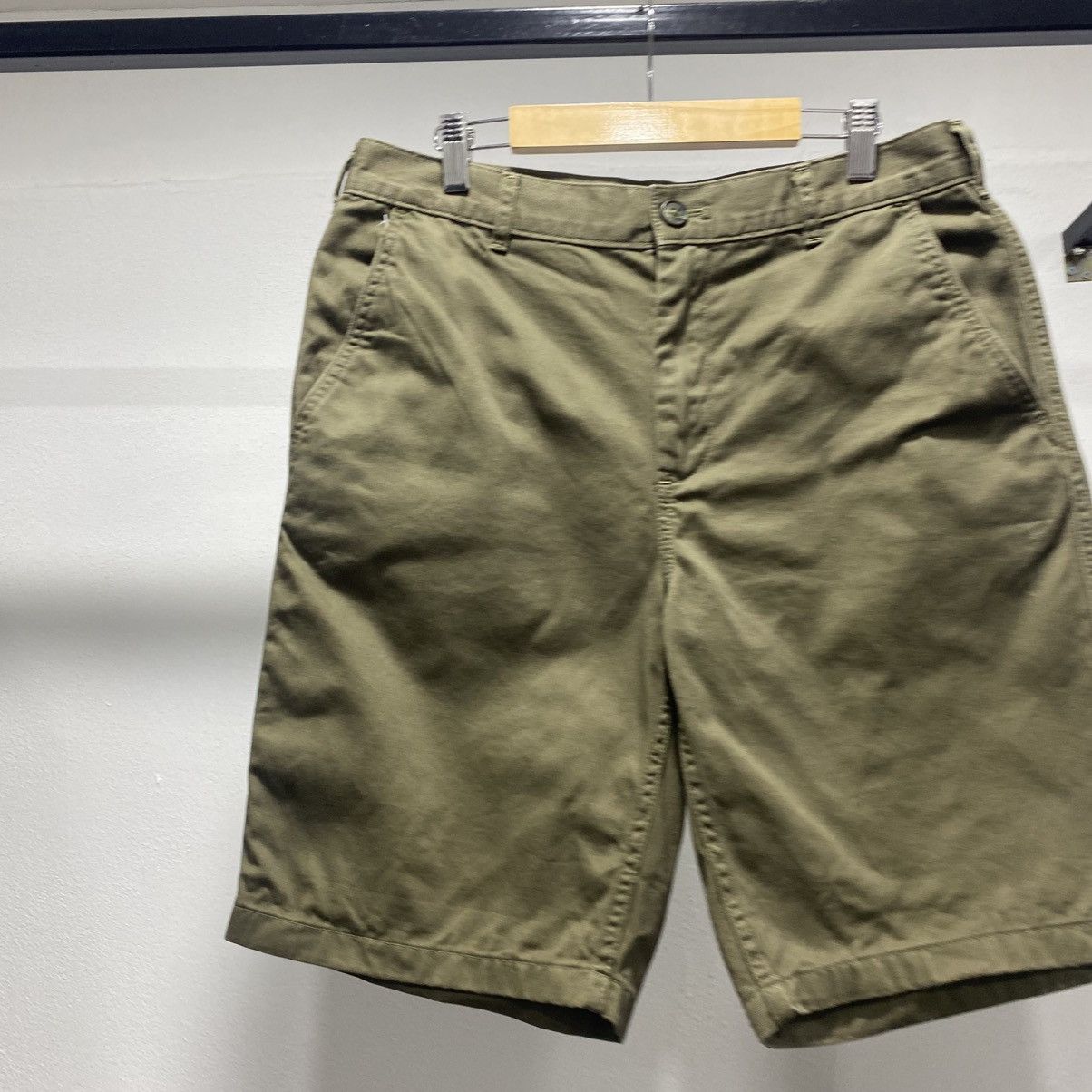Japanese Brand × Vintage Craazyyy☠️ Japan Military Army Green Shorts Size US 32 / EU 48 - 3 Thumbnail