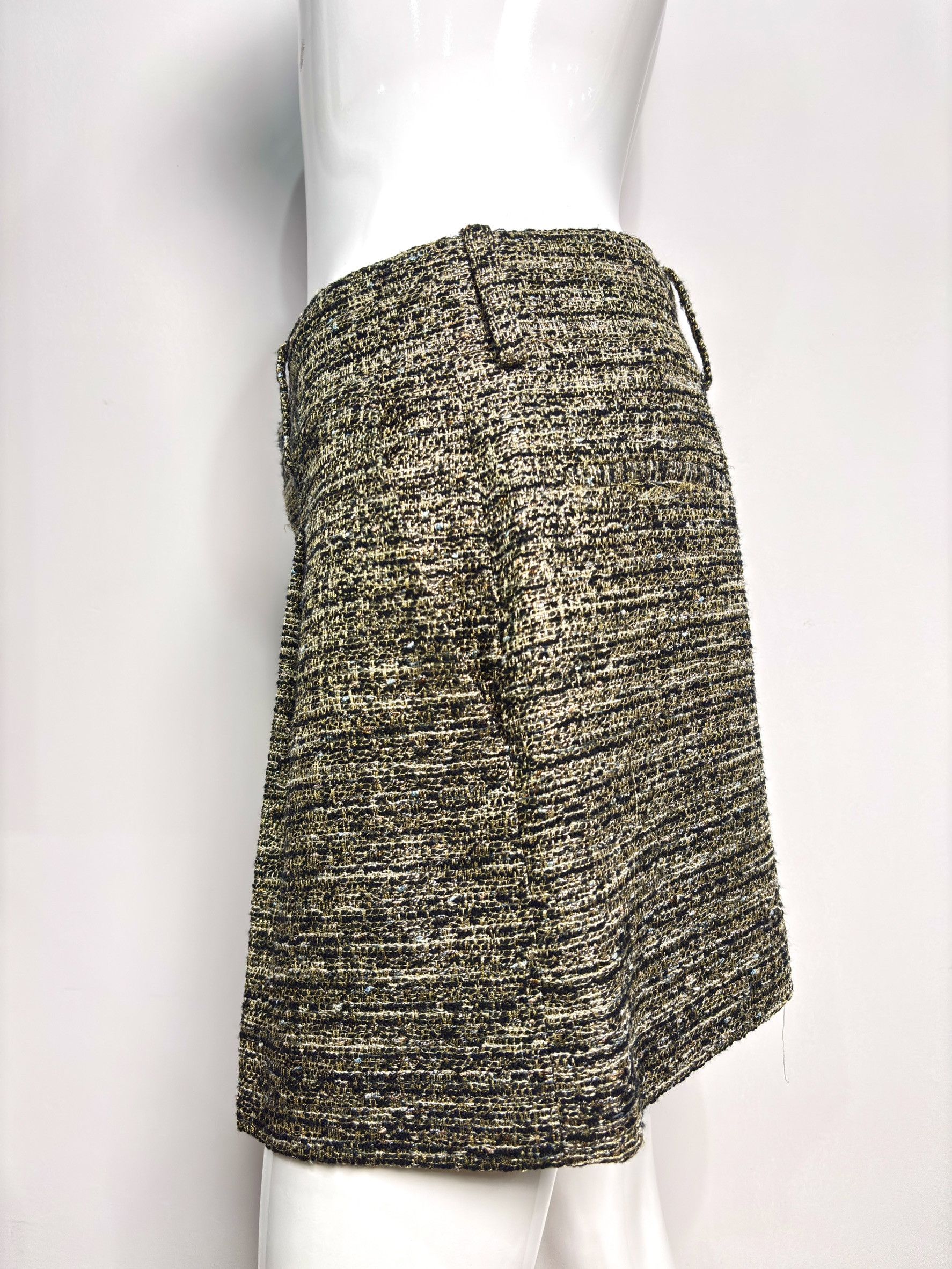 Chloe Chloé Gold & Black Tweed Shorts Size 26" / US 2 / IT 38 - 7 Thumbnail