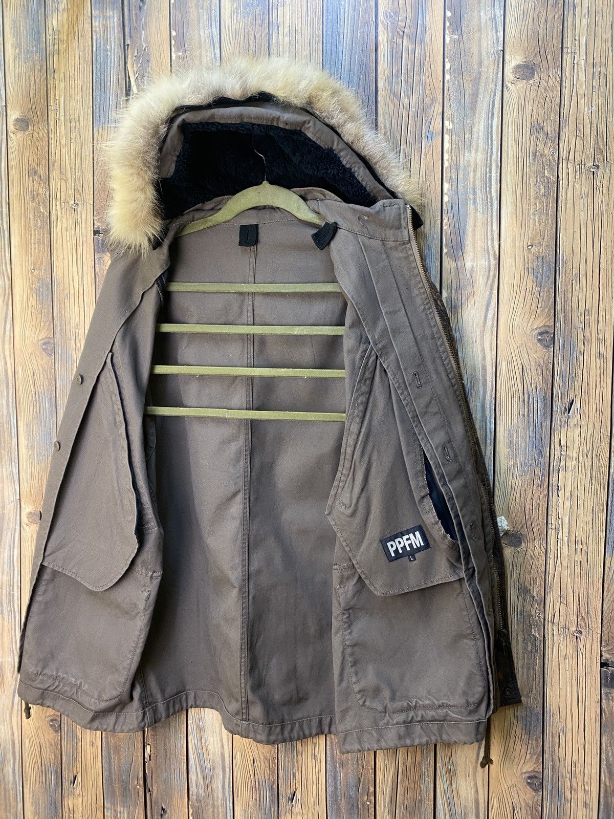 PPFM Vintage ppfm fur hoodie jacket Size US L / EU 52-54 / 3 - 4 Thumbnail