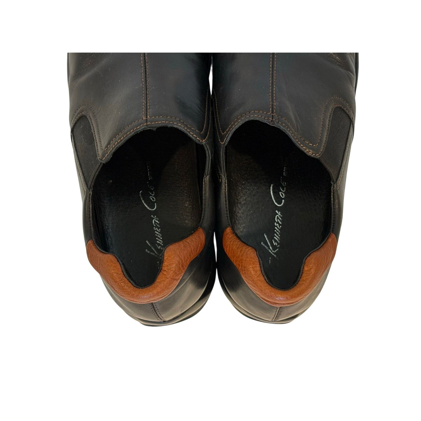 Kenneth Cole Kenneth Cole Zeno Split Toe Leather Loafer sz 10.5 Black Size US 10.5 / EU 43-44 - 6 Thumbnail
