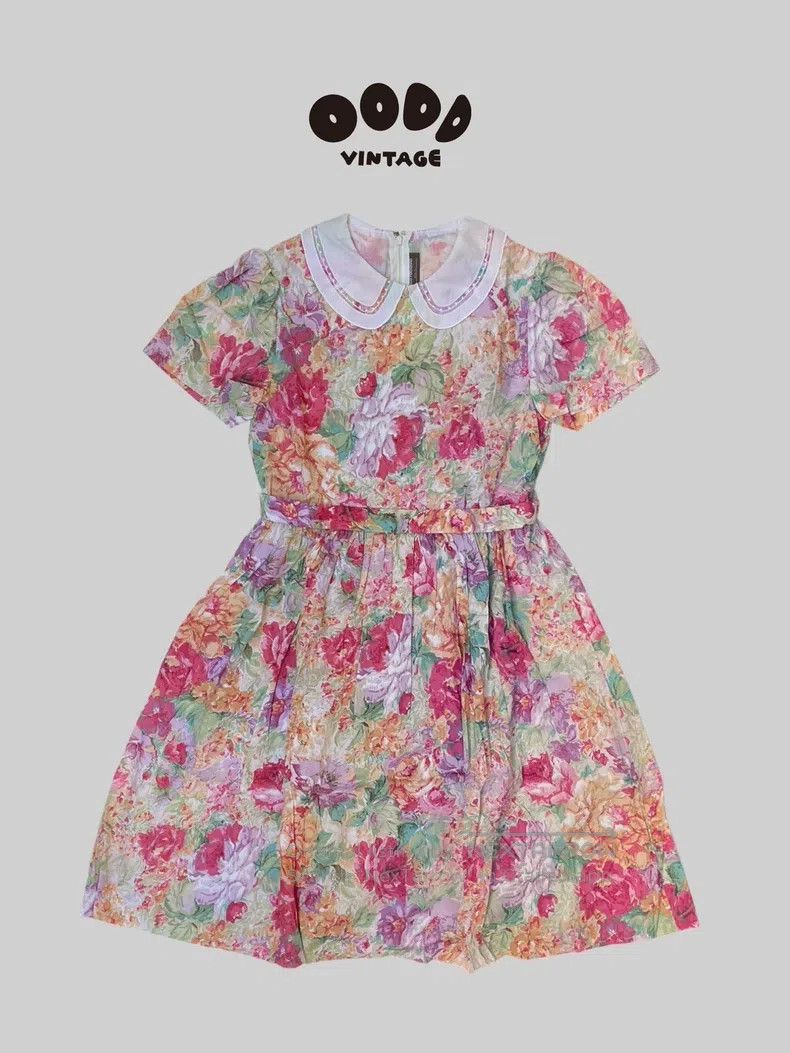 Paco Rabanne Paco Rabanne Floral short-sleeve maid-style dress Size S / US 4 / IT 40 - 1 Thumbnail