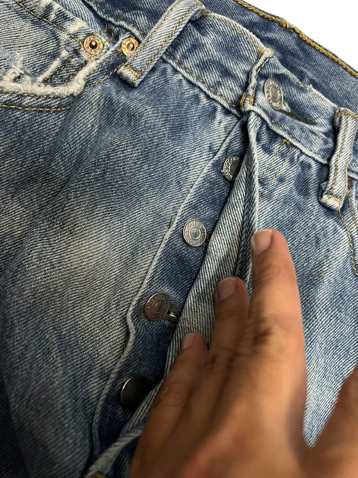 Levi's Vintage Levis 501 Distressed Mud Wash Jean Rare Size US 29 - 11 Thumbnail
