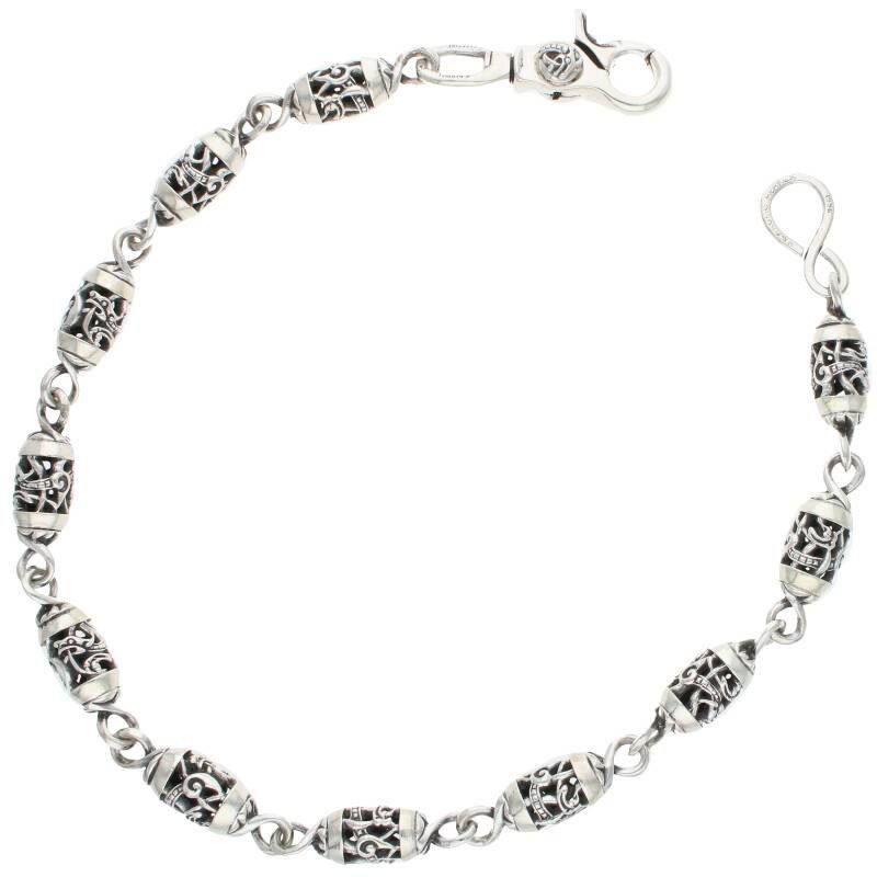 image of Chrome Hearts Long Celtic Roller Bracelet in Silver, Men's