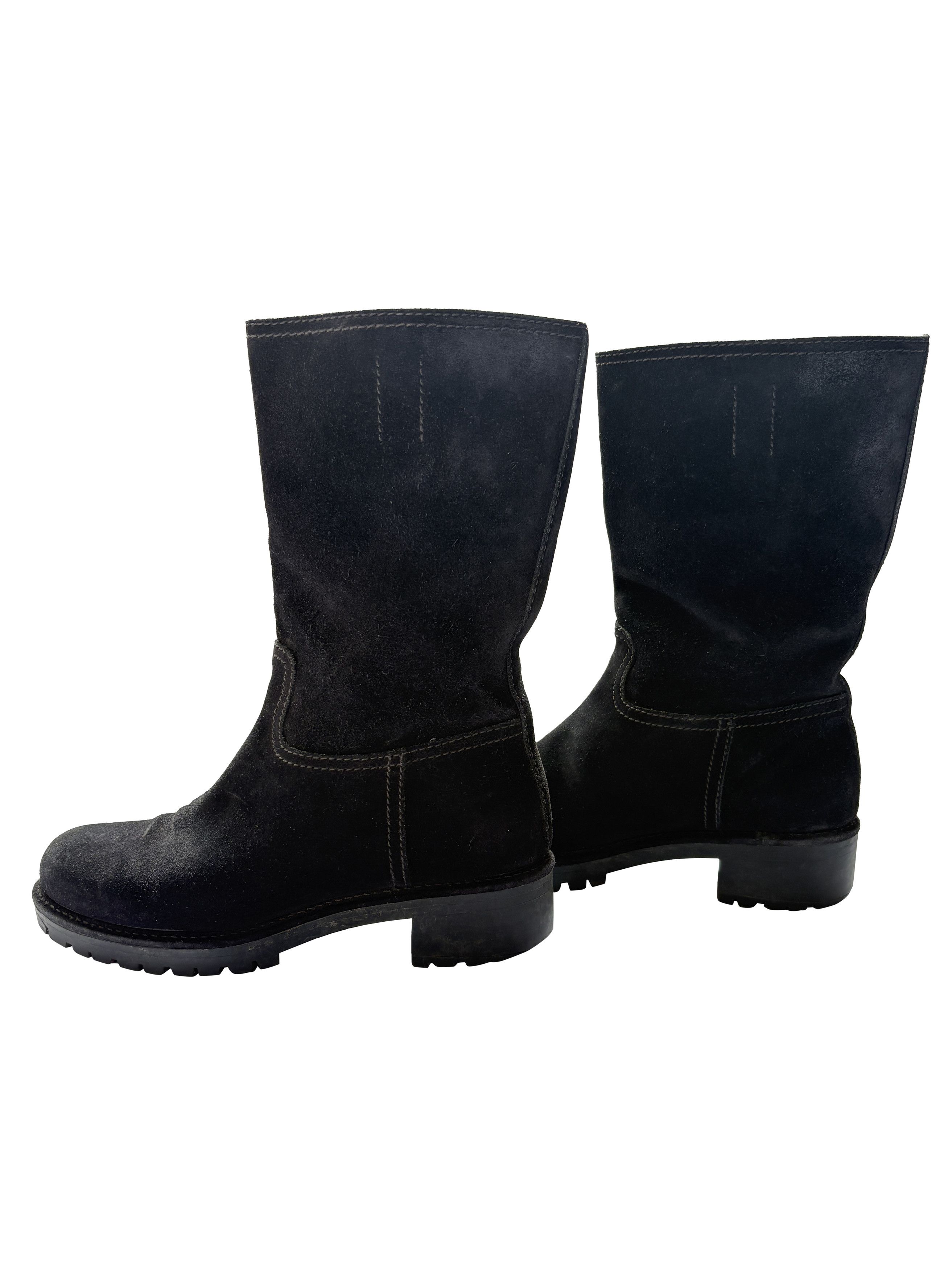 Prada ⚡️QUICK SALE⚡️Prada Sport Linea Rossa Black Suede Boots Size US 9 / IT 39 - 1 Thumbnail