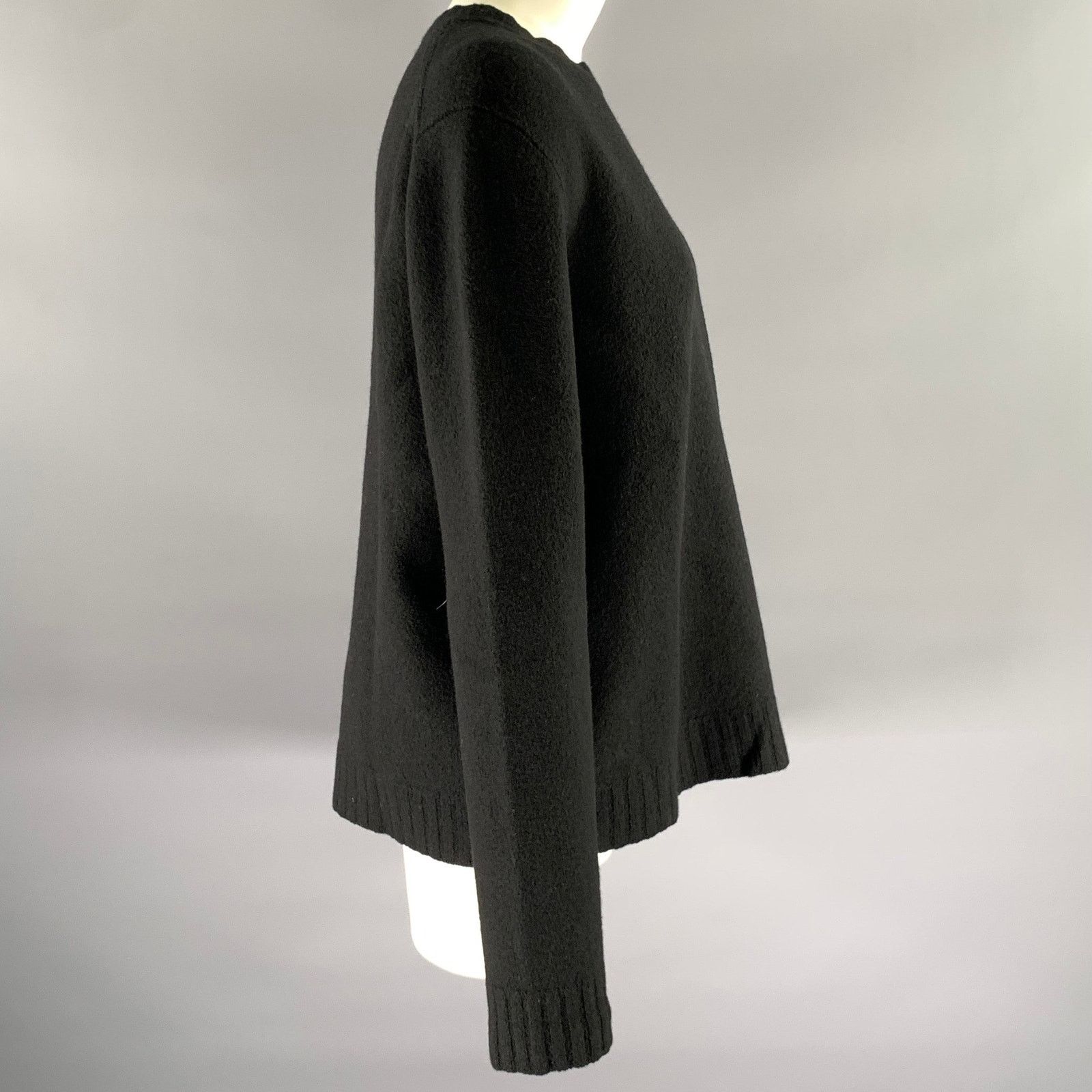 Jil Sander JIL SANDER Size M Black Wool Pull On Sweater Size M / US 6-8 / IT 42-44 - 3 Thumbnail