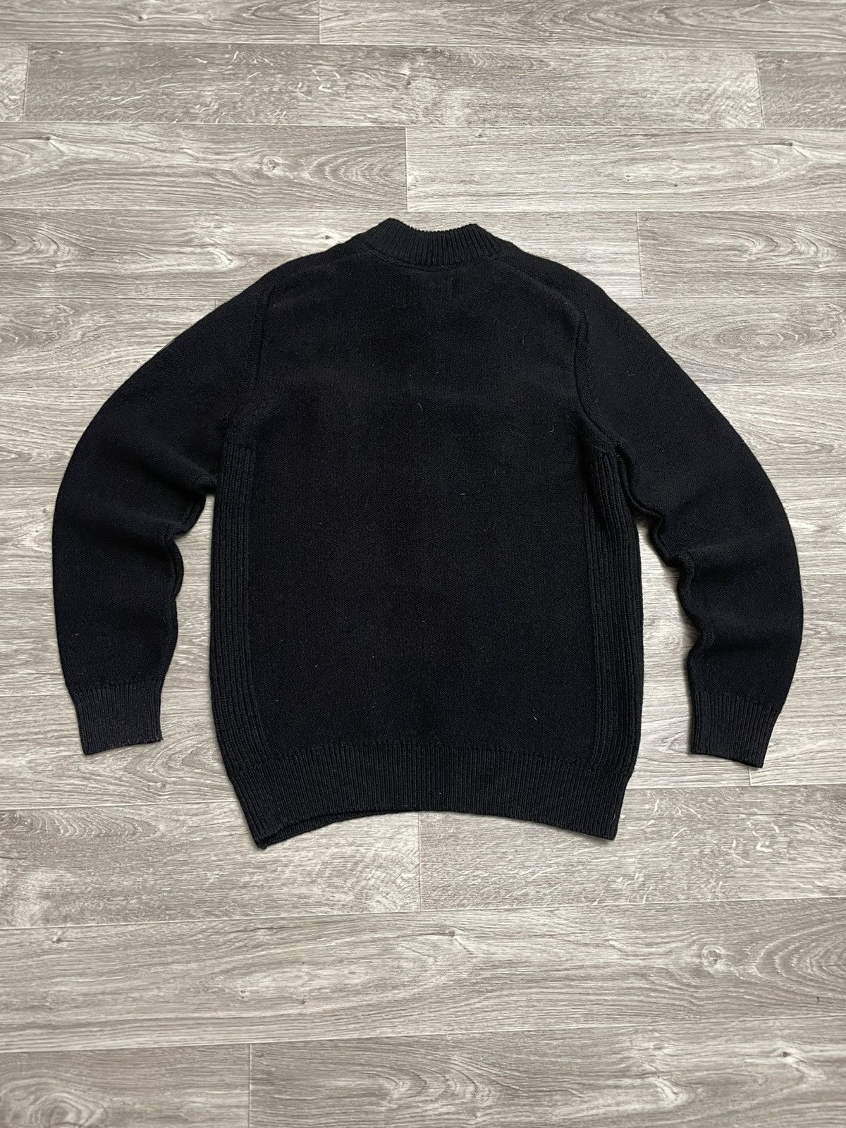 Barbour Vintage Barbour Black Wool Half Zip Button-Up Sweater Size US M / EU 48-50 / 2 - 12 Thumbnail