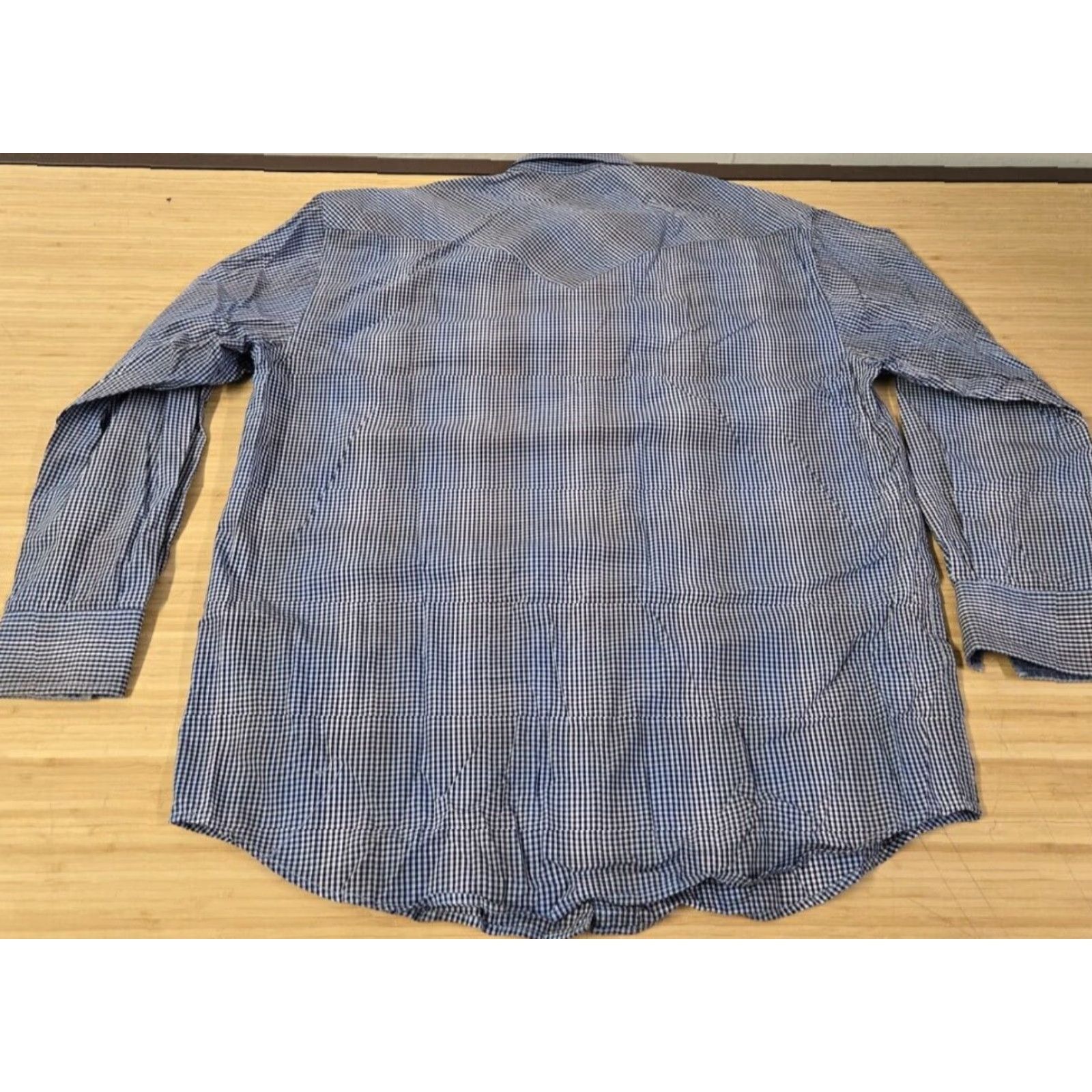 Stetson Stetson Shirt Long Sleeve Pearl Snap Men's XL Blue Geometric Flannel Button-Up Regular Fit Size US XL / EU 56 / 4 - 5 Thumbnail