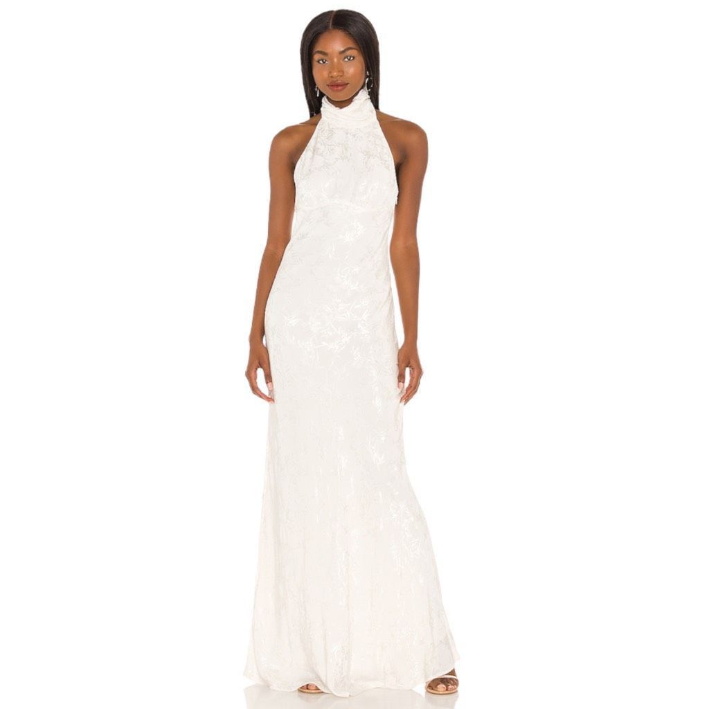 Image of House Of Harlow 1960 X Sofia Richie Vito Maxi Dress In Ivory in Cream, Women's (Size Small)