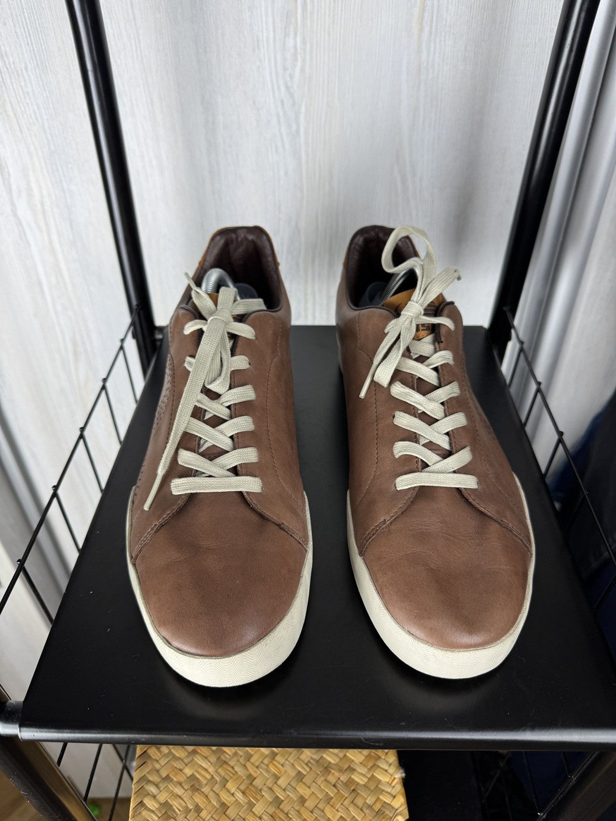 Evisu Evisu Maniacs vintage y2k brown leather rare size US12 46 Size US 12 / EU 45 - 6 Thumbnail