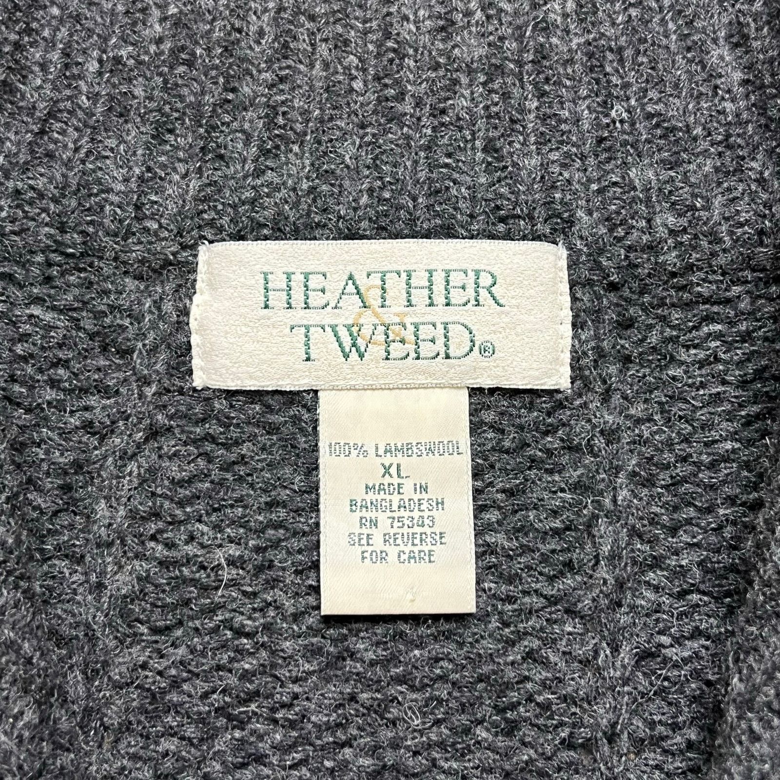 Vintage Heather Tweed Lambswool Sweater Full Zip Gray XL Mens Size US XL / EU 56 / 4 - 3 Thumbnail