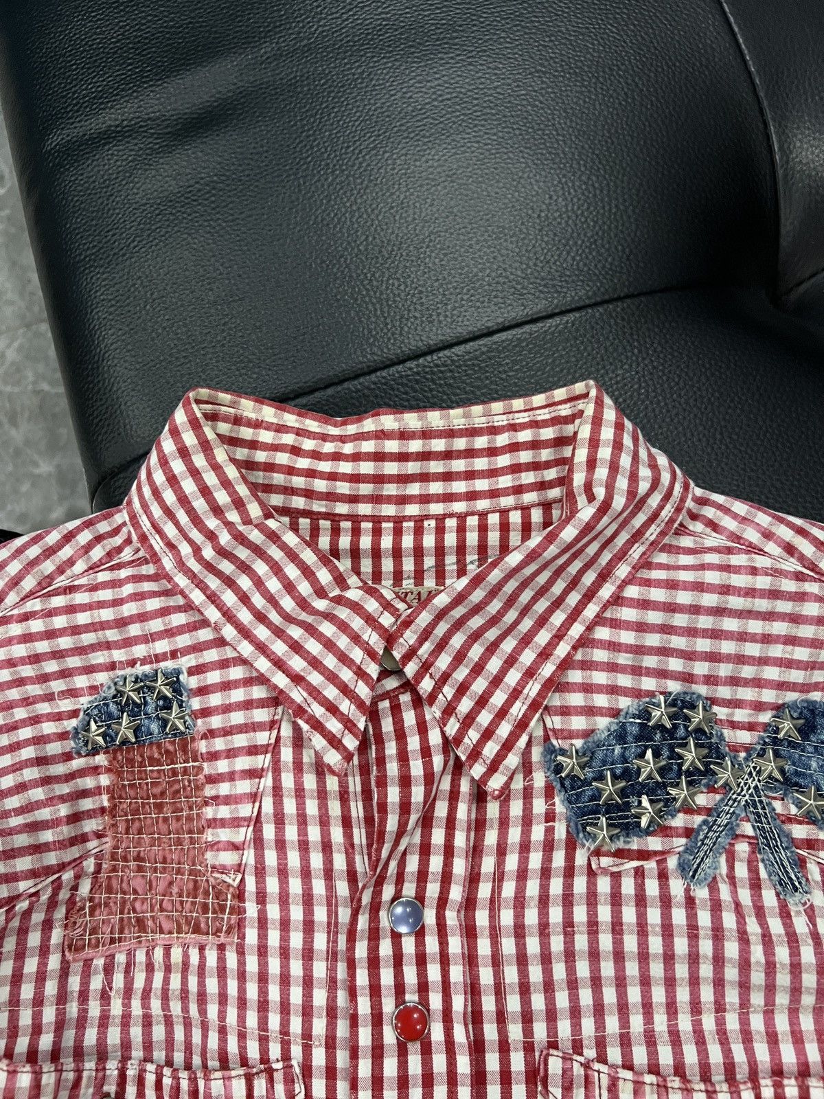Kapital Kapital American Flag Motif Plaid Snap Shirt Size US L / EU 52-54 / 3 - 7 Thumbnail