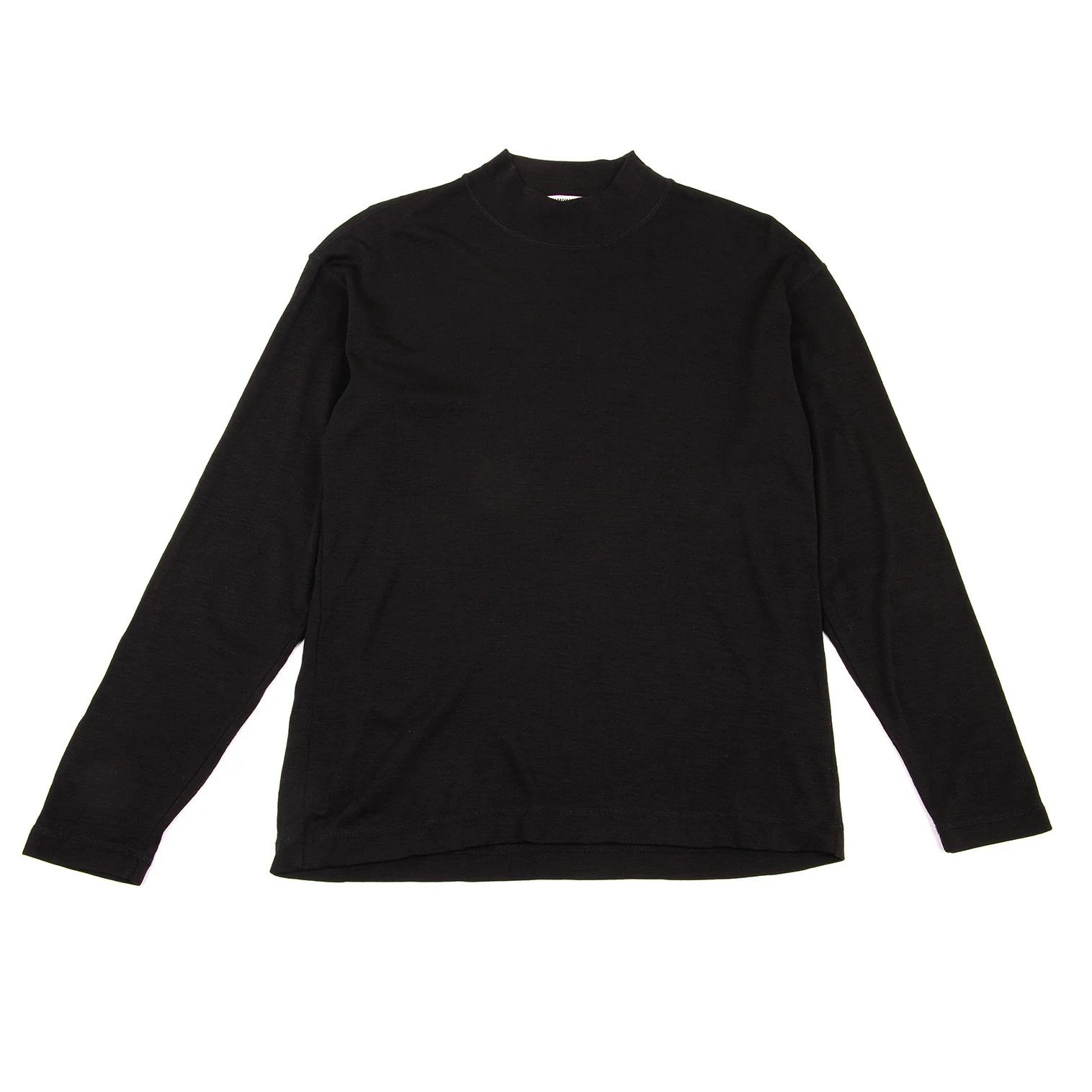 Issey Miyake Wool Mock Neck Knit Top in Black, Size M Size US M / EU 48-50 / 2 - 1 Thumbnail