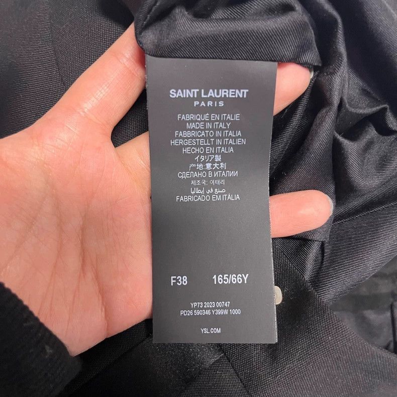 Saint Laurent Paris Black Casual Pleated High Waist Shorts-2507 Size 37" - 4 Thumbnail
