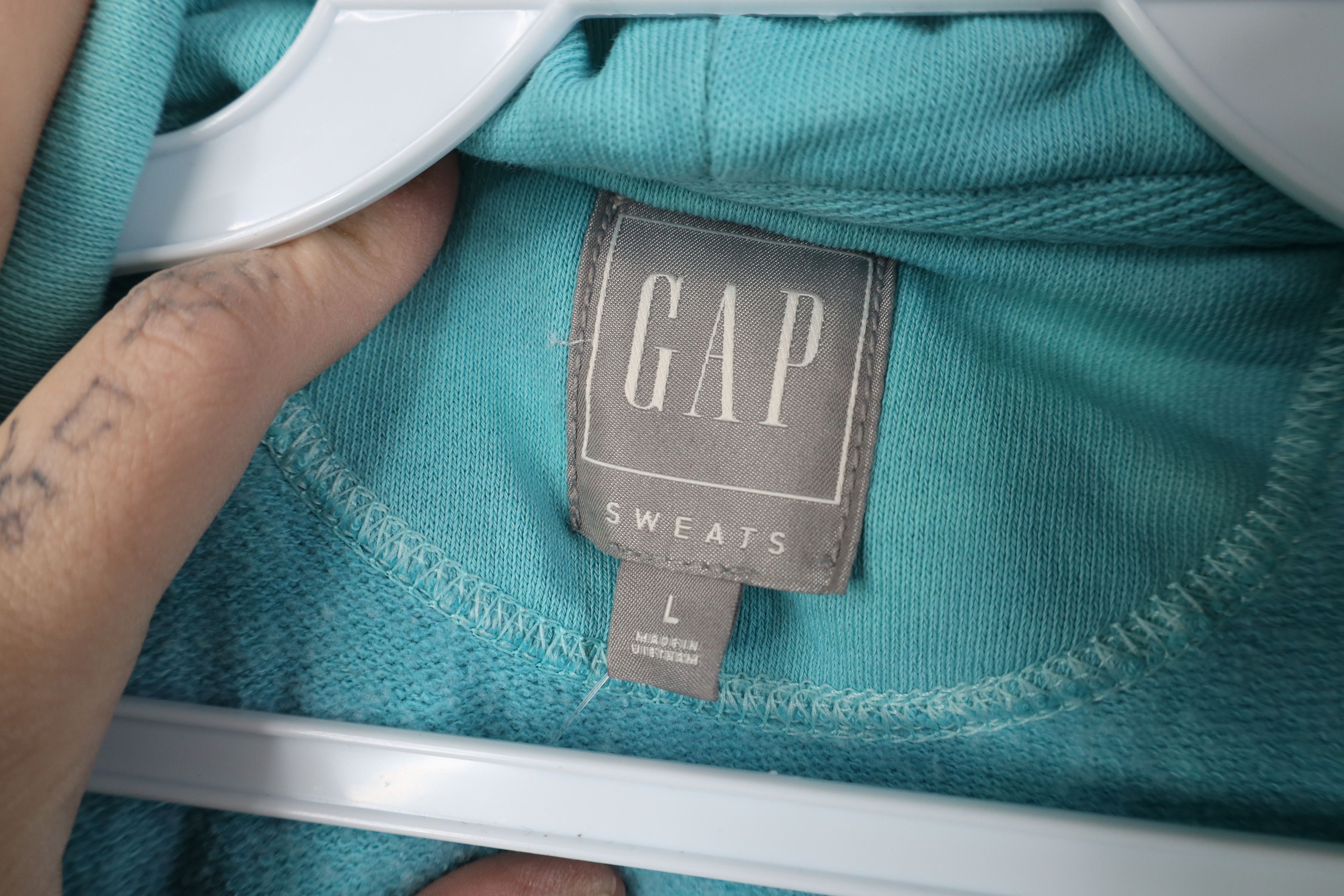 Gap Deadstock Y2K Gap Dye Acid Wash Full Zip Hoodie Sweatshirt Size US L / EU 52-54 / 3 - 6 Thumbnail