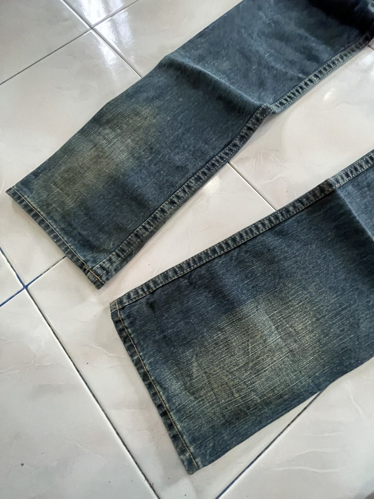 Japanese Brand × Tornado Mart Classical Elf Studded Leather Crafted Muddy Wash Denim Jeans Size US 30 / EU 46 - 11 Thumbnail