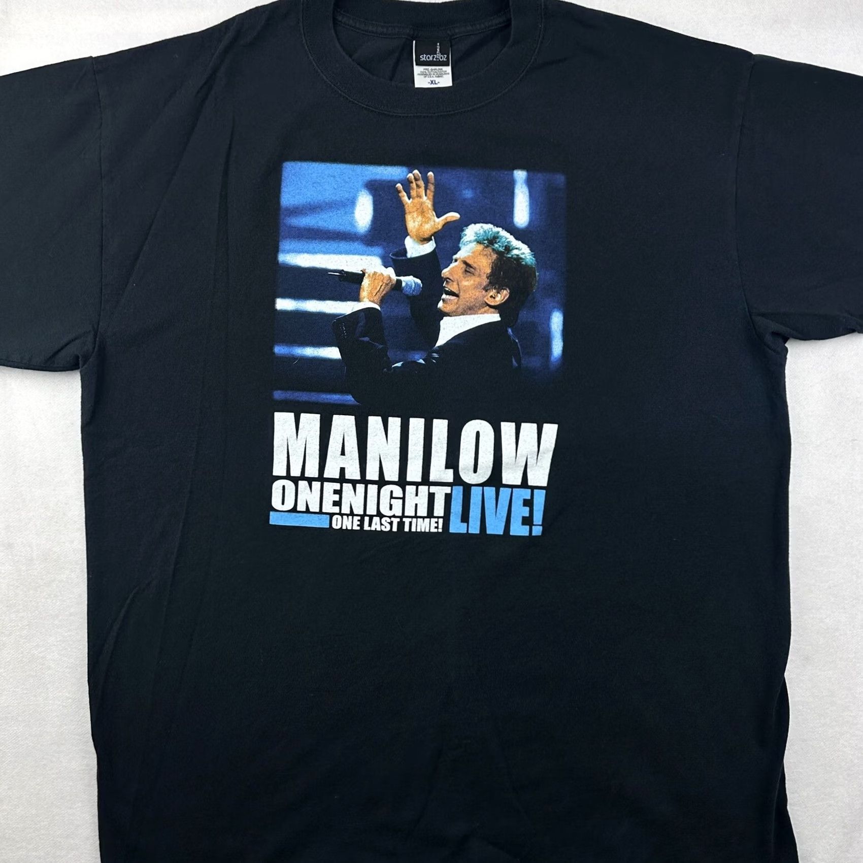 Vintage VINTAGE BARRY MANILOW CONCERT T-Shirt XL tour 2004 ONE NIGHT ONE LAST TIME Black Mens Size US XL / EU 56 / 4 - 4 Thumbnail