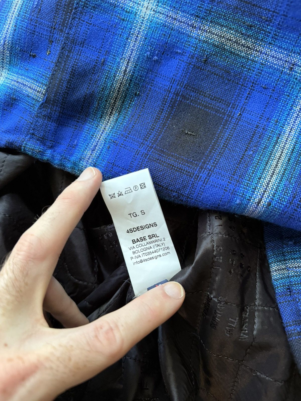 4SDESIGNS 4Sdesigns quilted check overshirt Size US S / EU 44-46 / 1 - 7 Thumbnail
