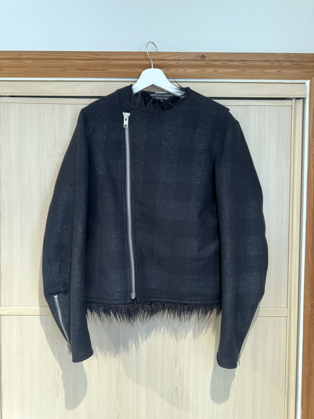 Comme des Garcons Homme Plus Comme des Garçons Glitter Plaid Fur Jacket Size US M / EU 48-50 / 2 - 3 Thumbnail